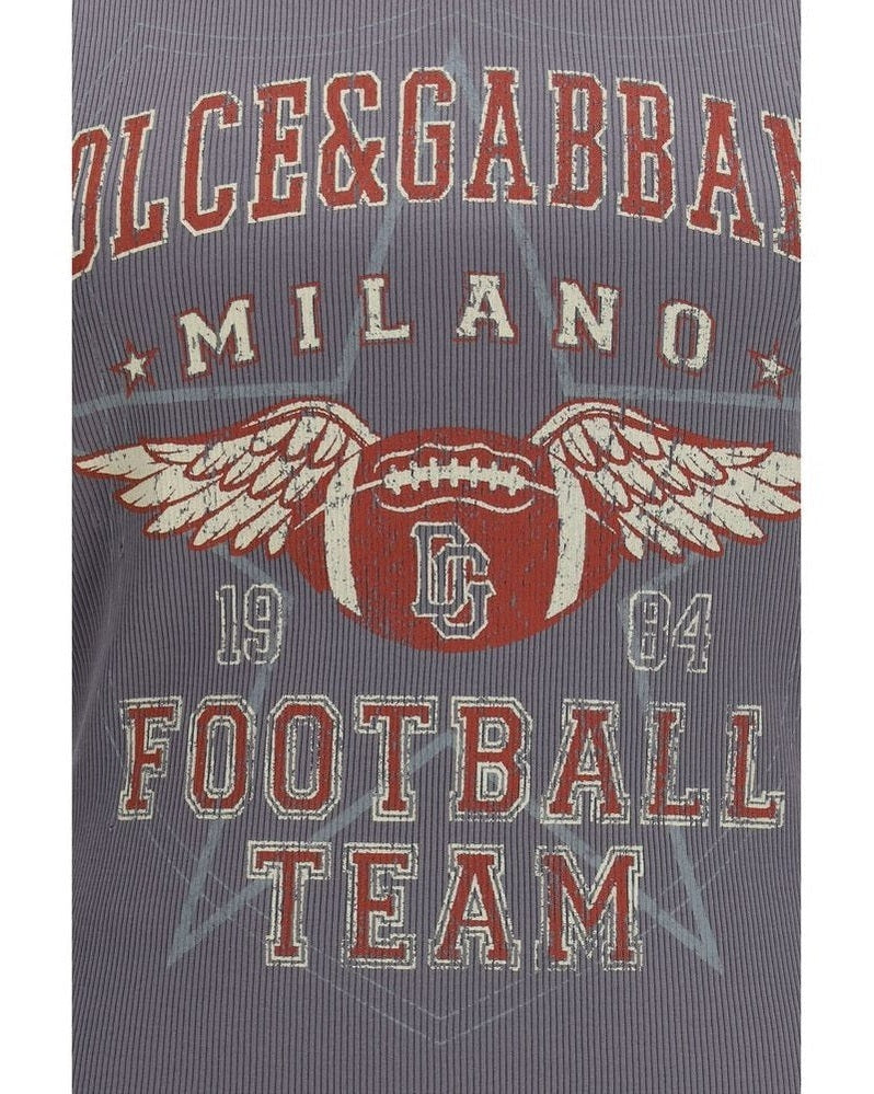 Dolce & Gabbana Gray Cotton Top 