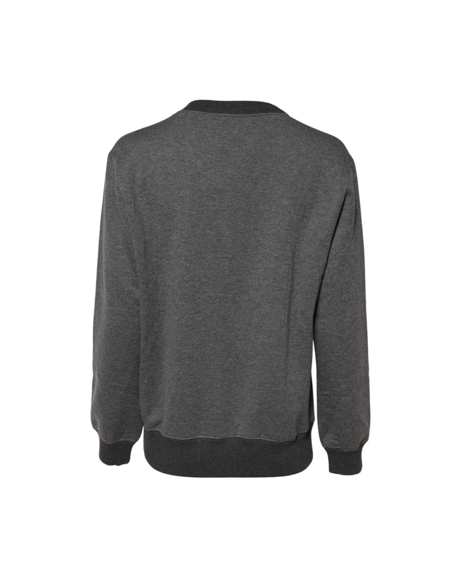 Dolce & Gabbana Gray Dg Logo Embroidered Pullover Sweater Sweaters