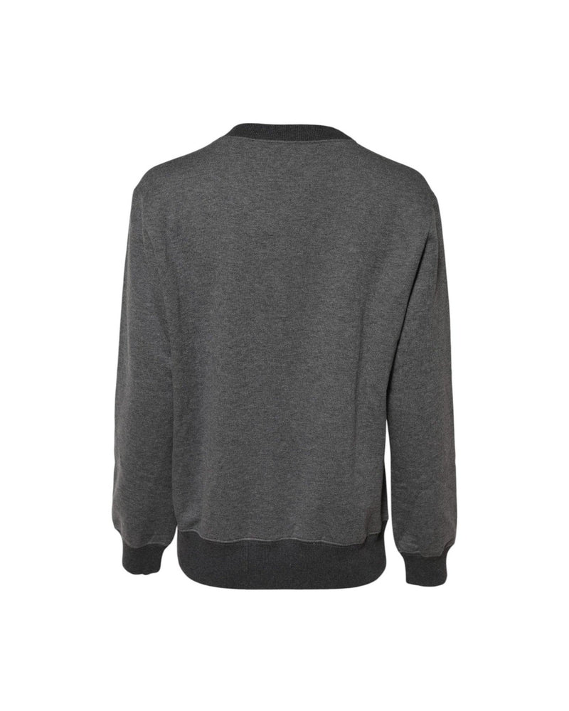 Dolce & Gabbana Gray Dg Logo Embroidered Pullover Sweater Sweaters