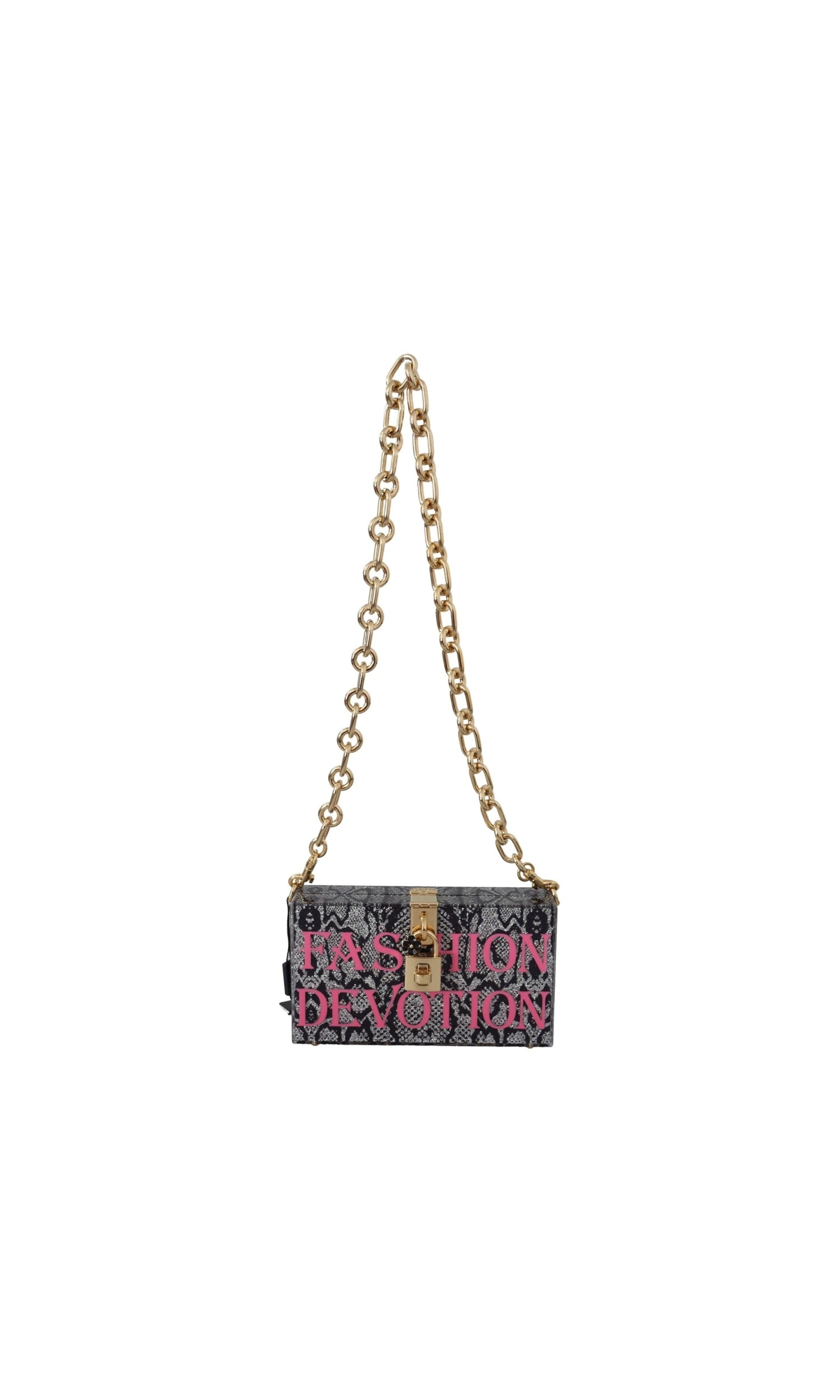 Dolce & Gabbana Gray Resin Box Clutch With Gold Details Glam Steals