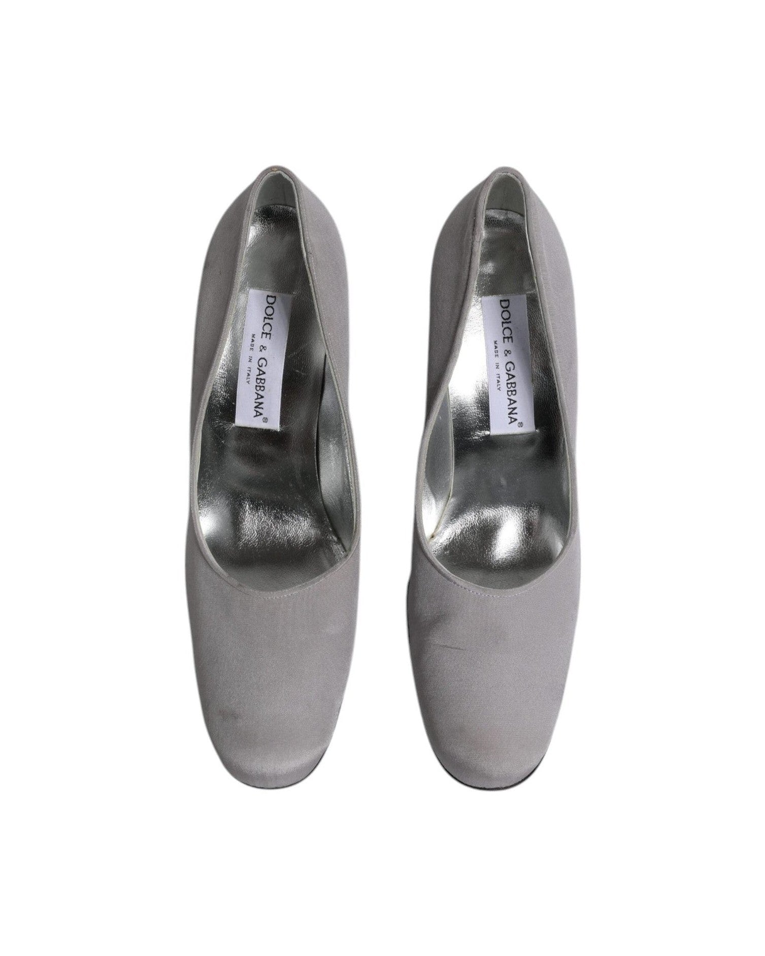 Dolce & Gabbana Gray Suede Leather High Heel Pumps Shoes Heels