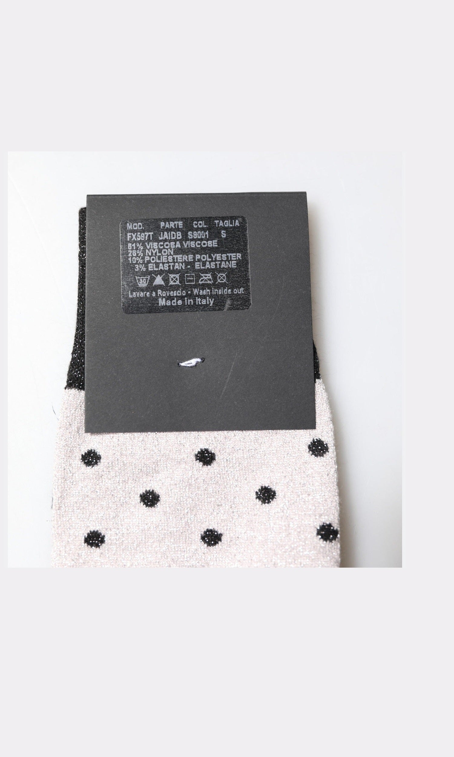 Dolce & Gabbana Gray Viscose Stretch Dotted Socks Glam Steals