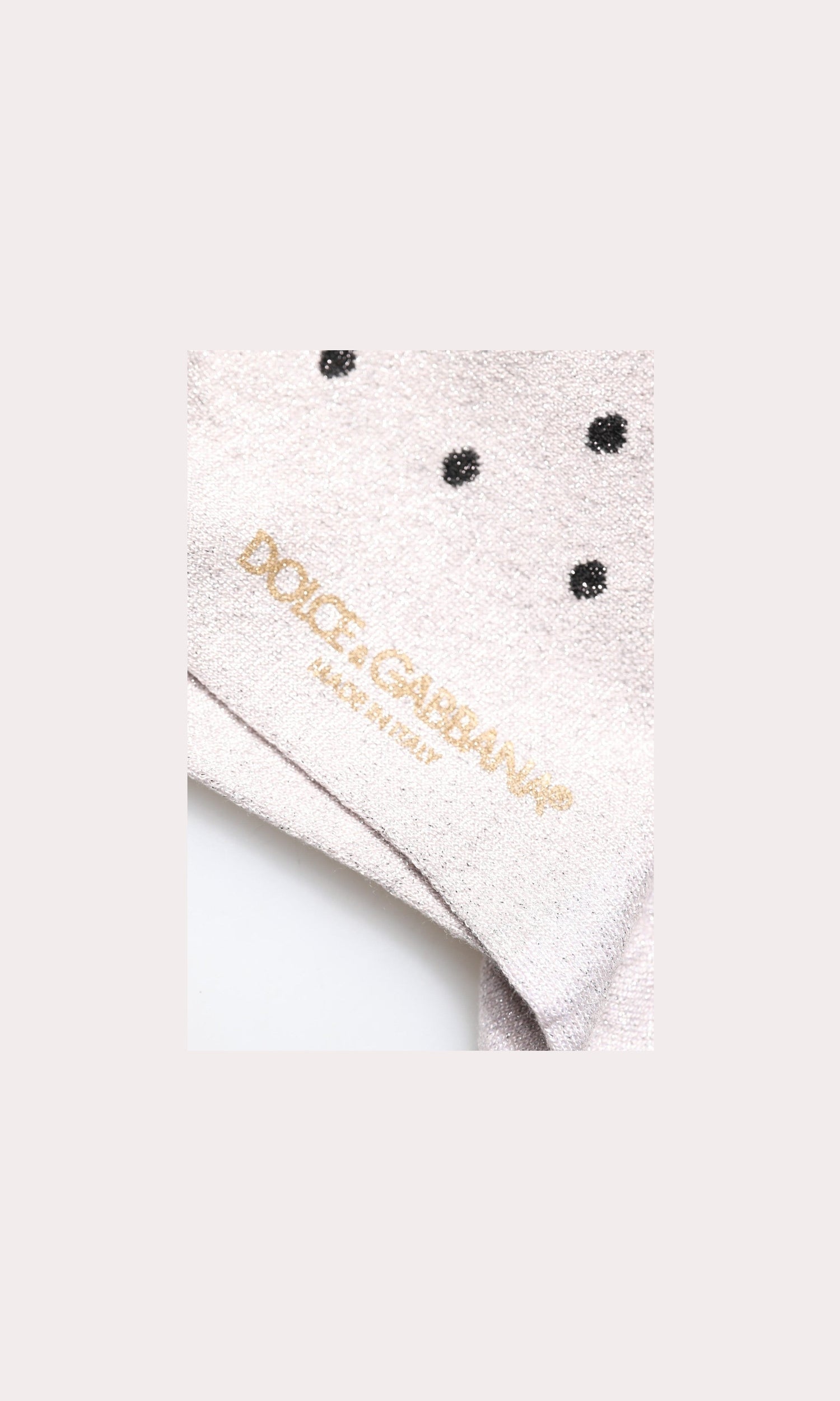 Dolce & Gabbana Gray Viscose Stretch Dotted Socks Glam Steals