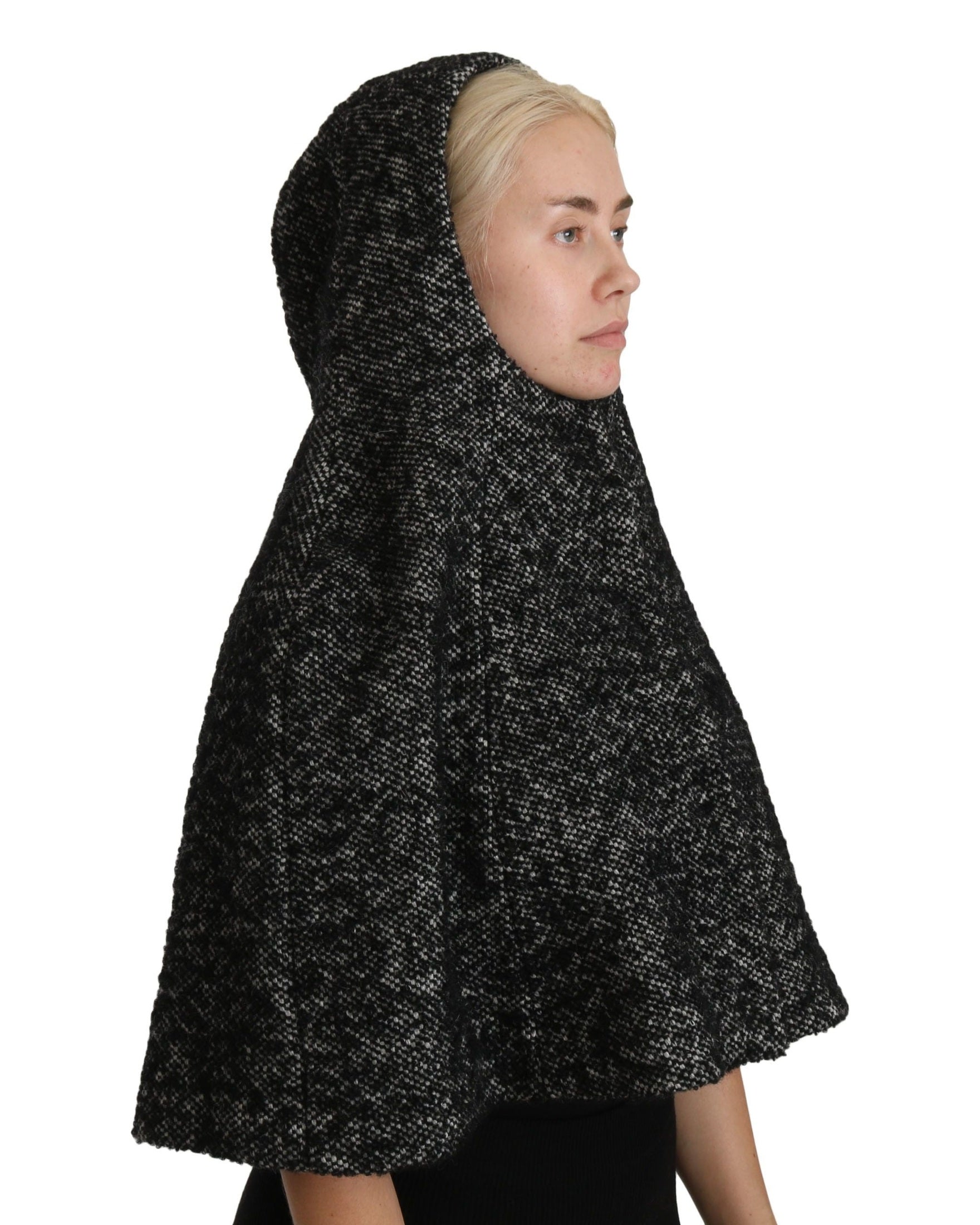 Dolce & Gabbana Gray Wool Elegant Hooded Scarf By Iconic Italian Label Glam Steals