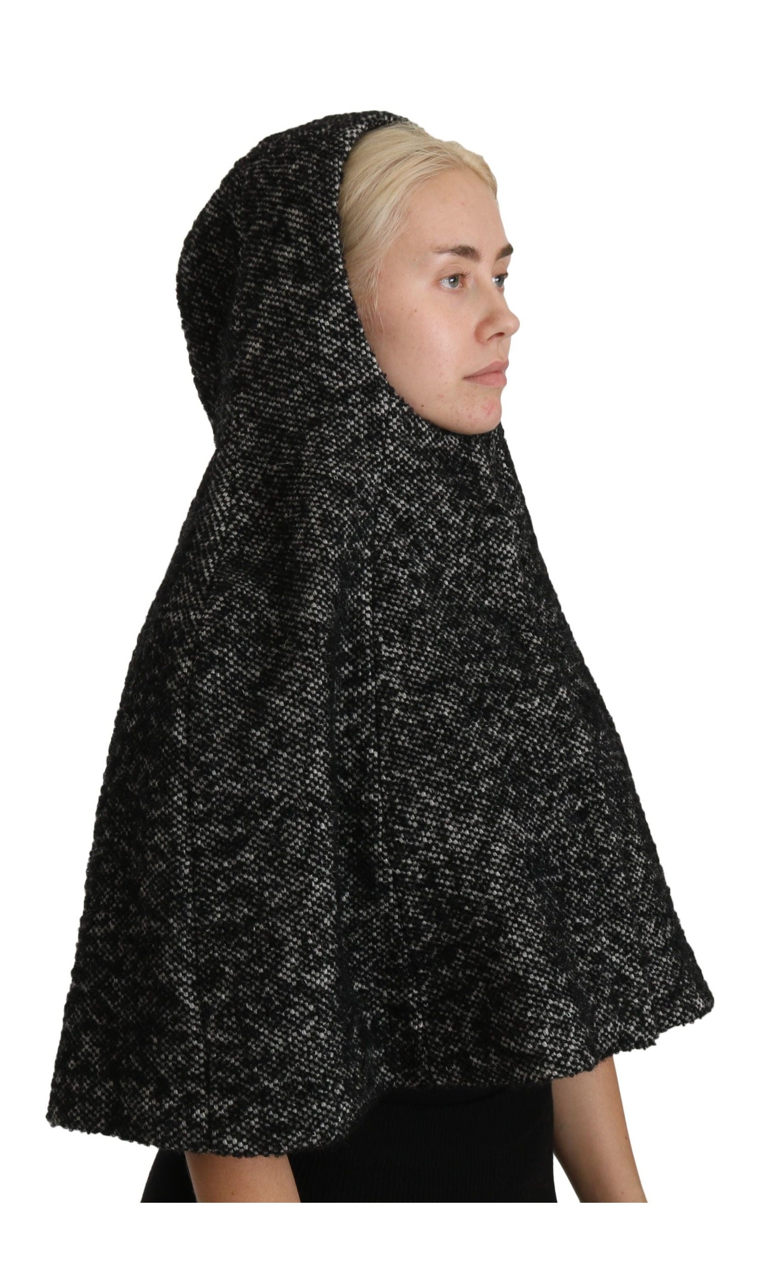 Dolce & Gabbana Gray Wool Elegant Hooded Scarf By Iconic Italian Label Glam Steals