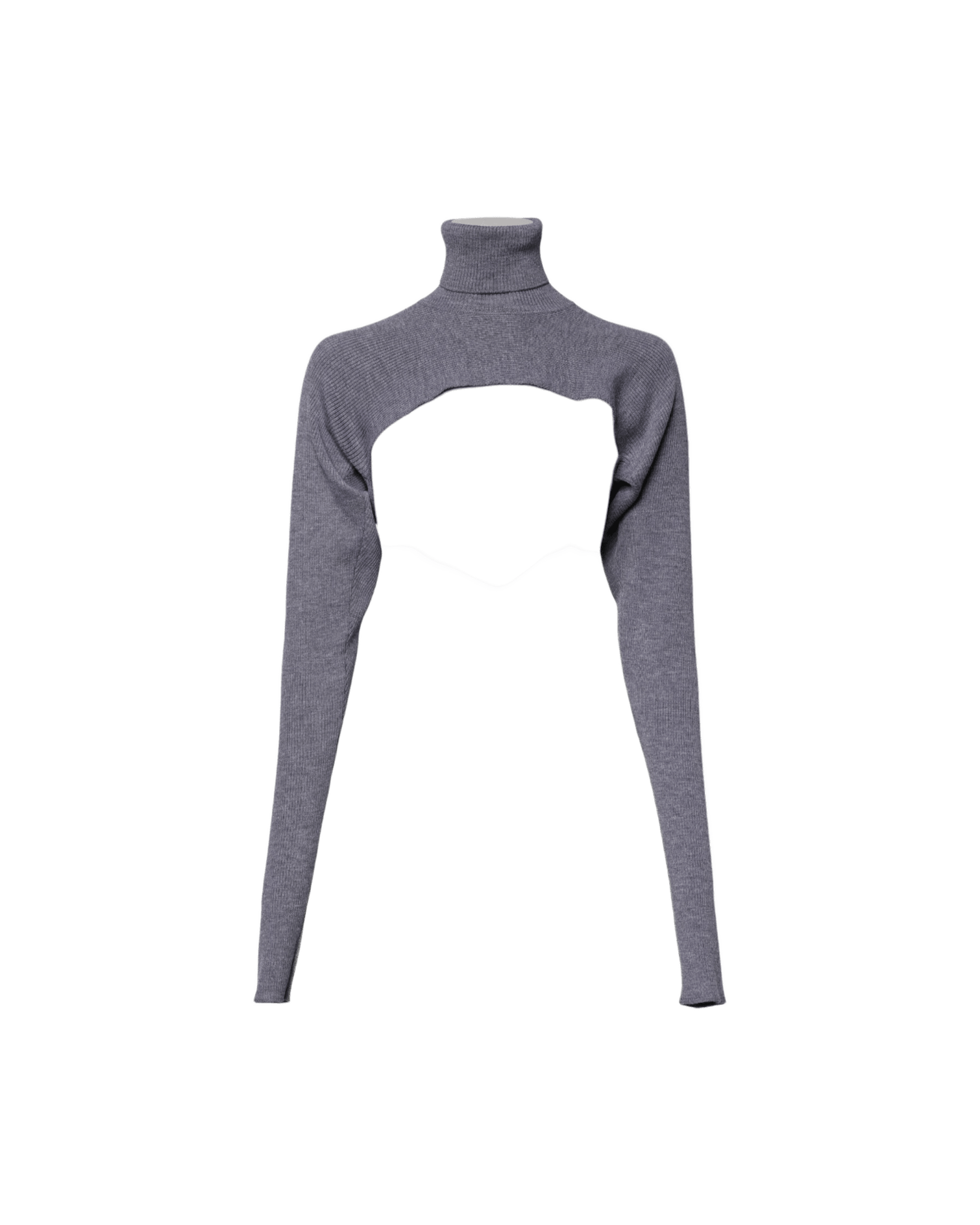 Dolce & Gabbana Gray Wool Knit Turtleneck Cropped Top Sweater Glam Steals