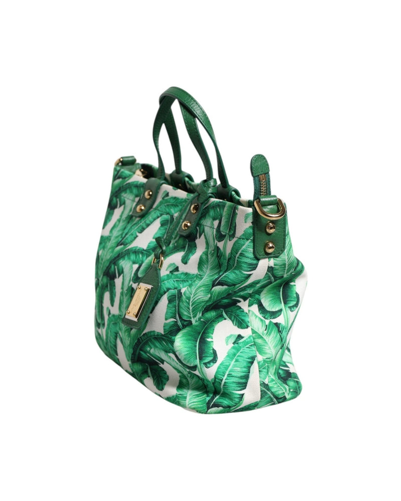 Dolce & Gabbana Canvas Botanical Garden Women Tote Green Bag Glam Steals