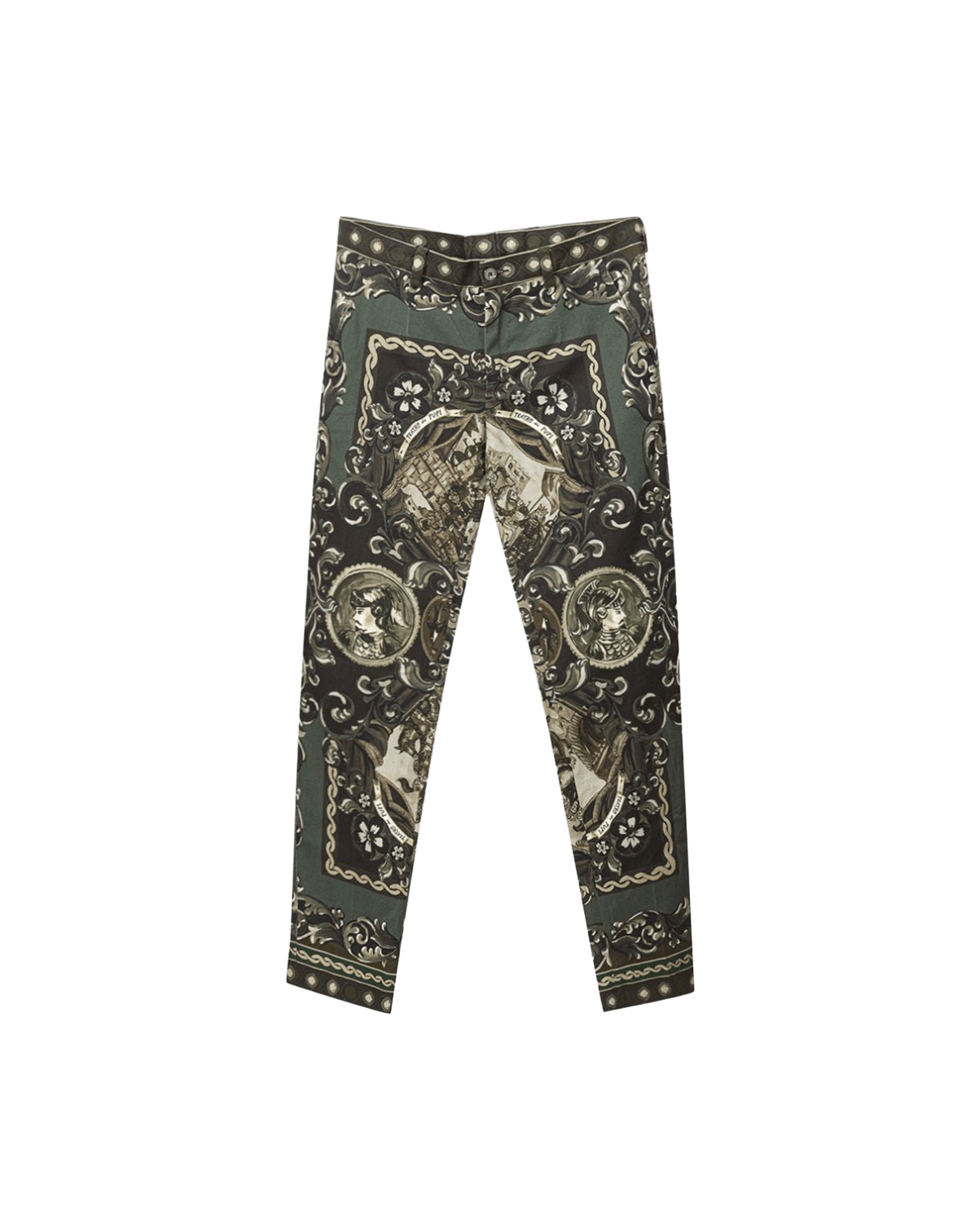 Dolce & Gabbana Green Cotton Casual Pant Pants