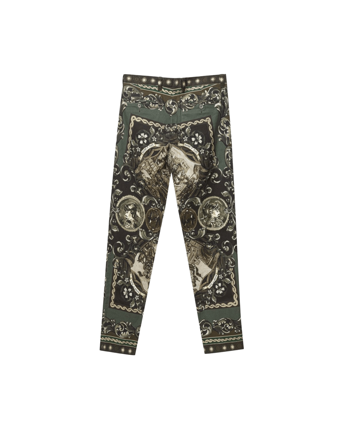Dolce & Gabbana Green Cotton Casual Pant Pants