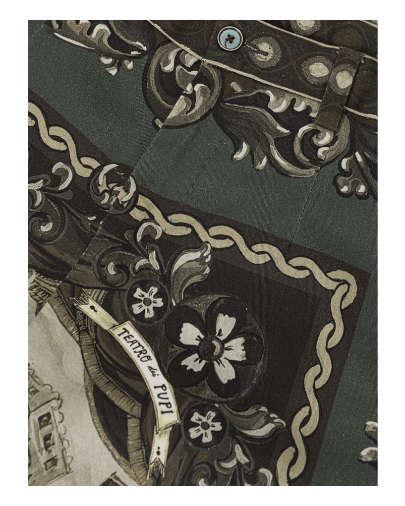 Dolce & Gabbana Green Cotton and Casual Pant Glam Steals