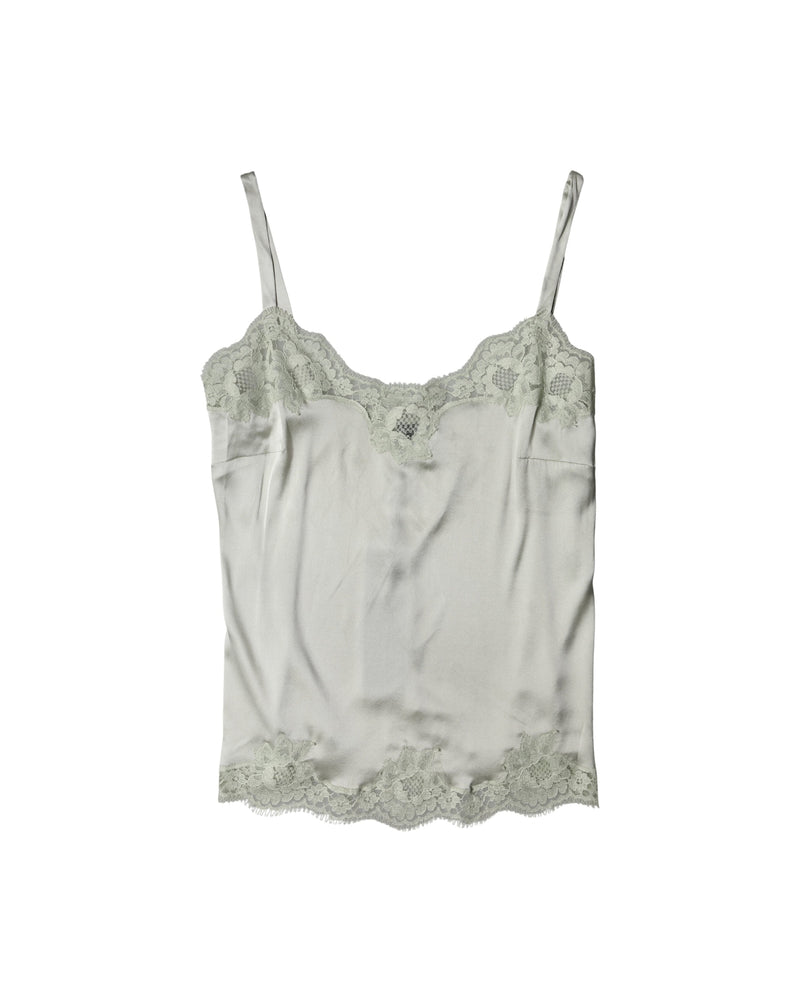 Dolce & Gabbana Green Lace Light Floral Lingerie Top Glam Steals