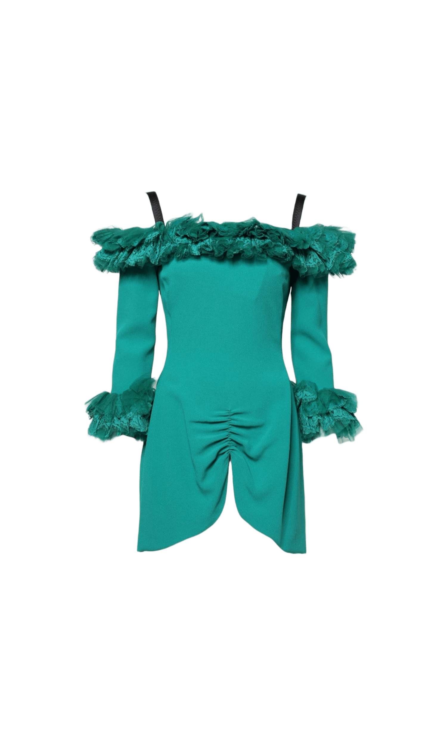 Dolce & Gabbana Green Lace Off Shoulder Sheath Mini Dress Glam Steals