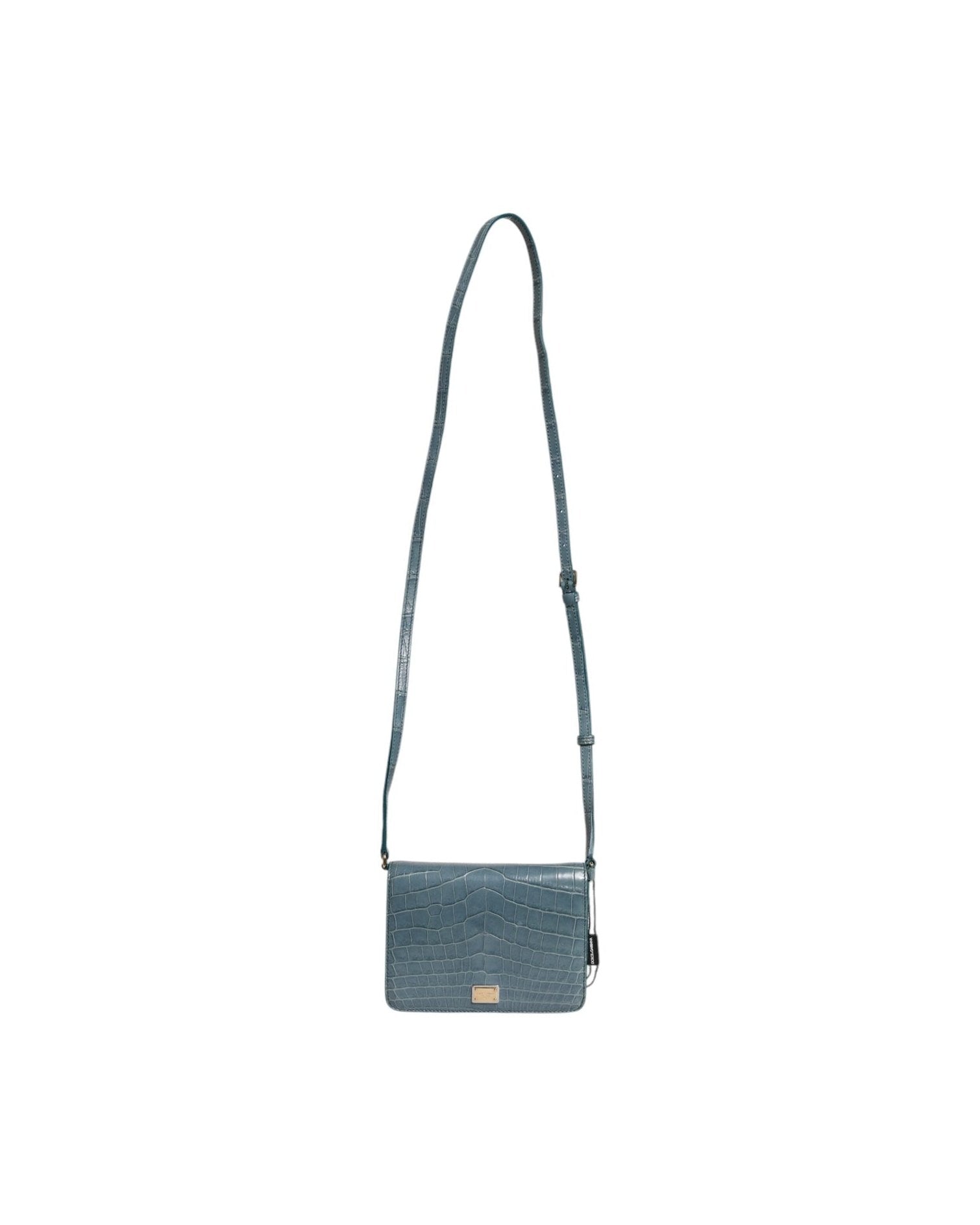 Dolce & Gabbana Green Leather Exotic Dg Plaque Crossbody Mini Bag Cross Body Bags