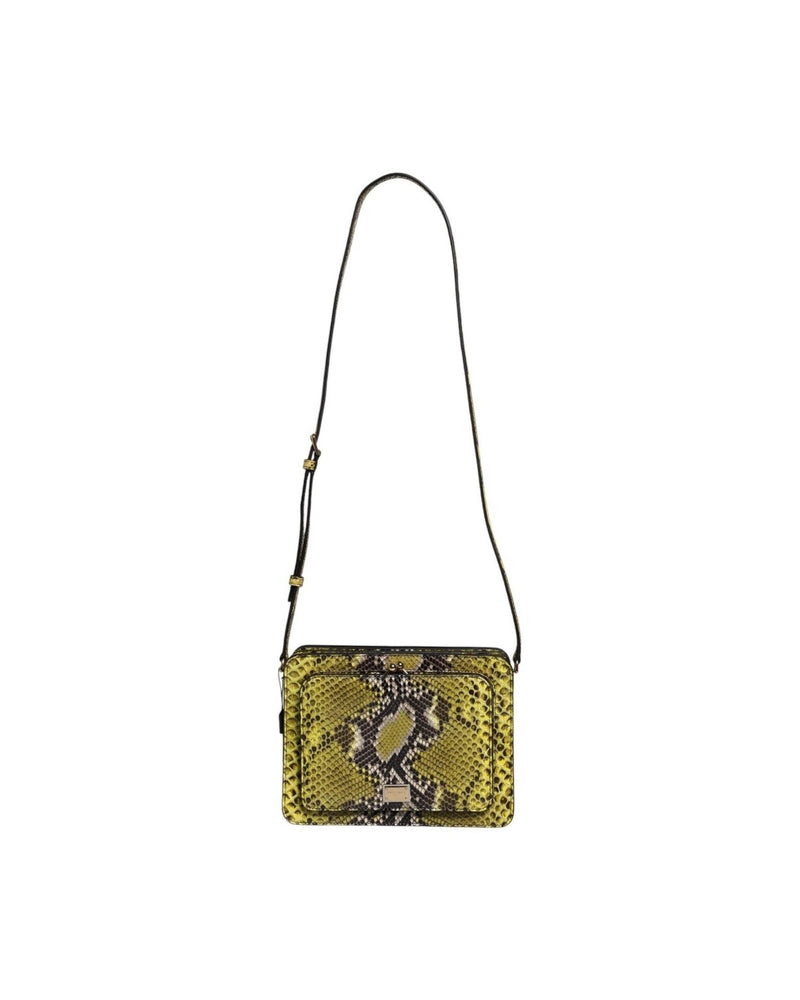 Dolce & Gabbana Green Leather Exotic Dg Plaque Crossbody Clutch Bag Glam Steals
