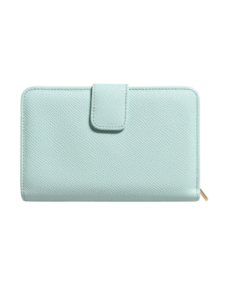 Dolce & Gabbana Green Leather Mint Bifold Continental Clutch Wallet Glam Steals