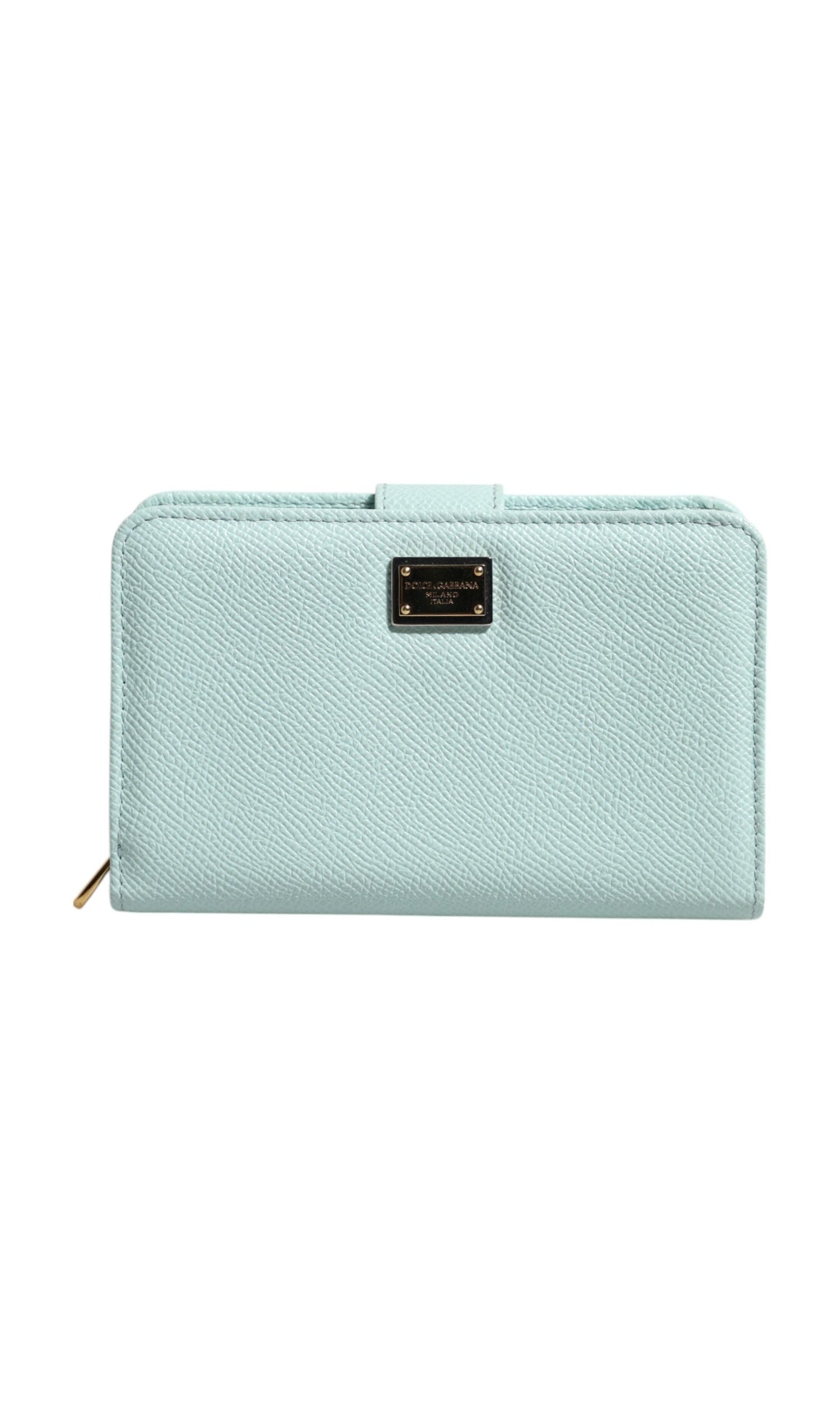 Dolce & Gabbana Green Leather Mint Bifold Continental Clutch Wallet Glam Steals