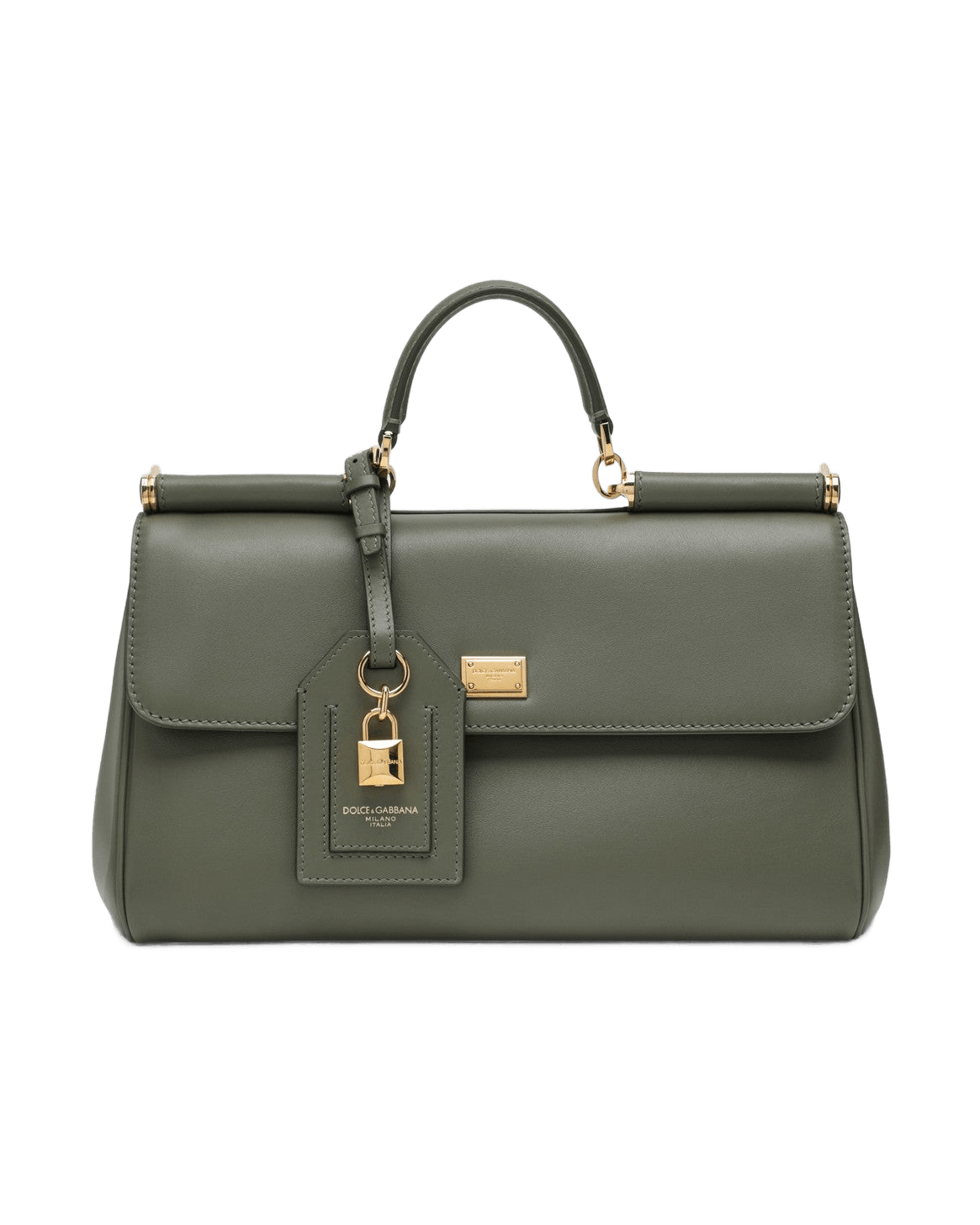 Dolce & Gabbana Green Leather My Sicily Handbag in Military Glam Steals