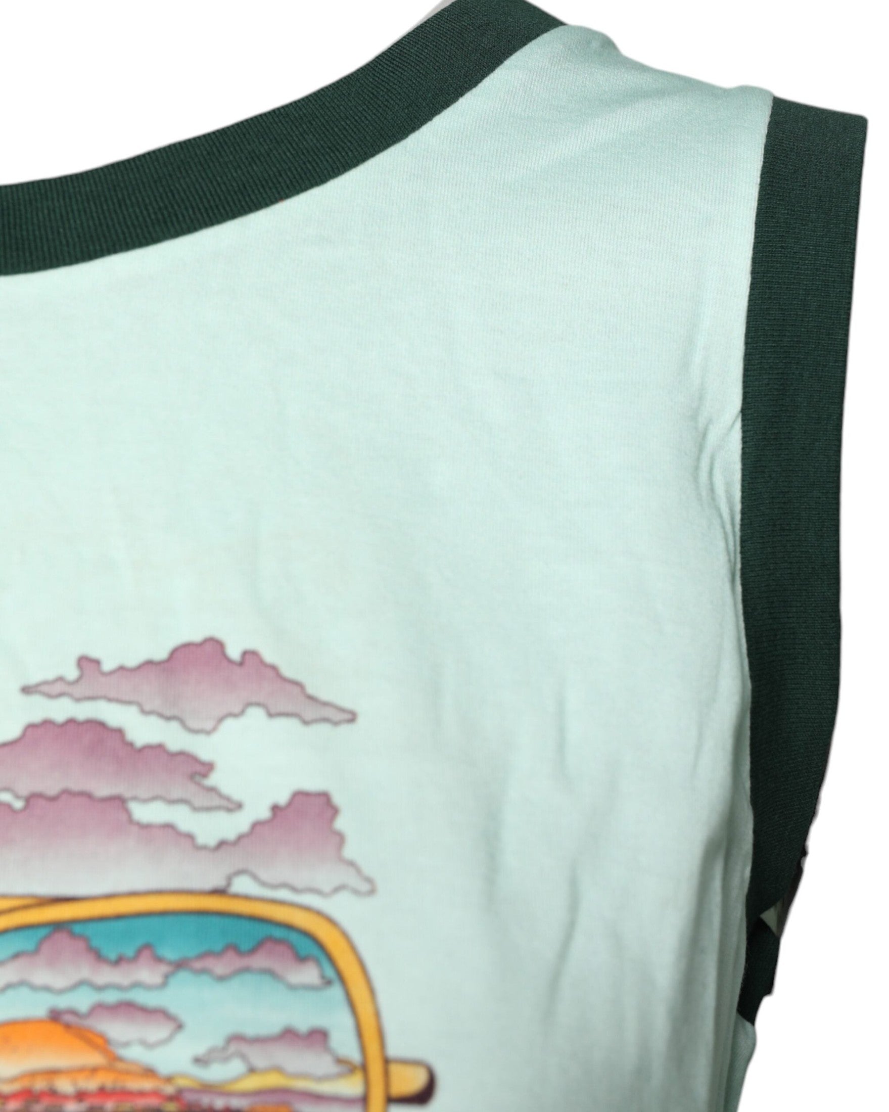 Dolce & Gabbana Green Light Graphic Print Sleeveless Tank T-shirt Glam Steals