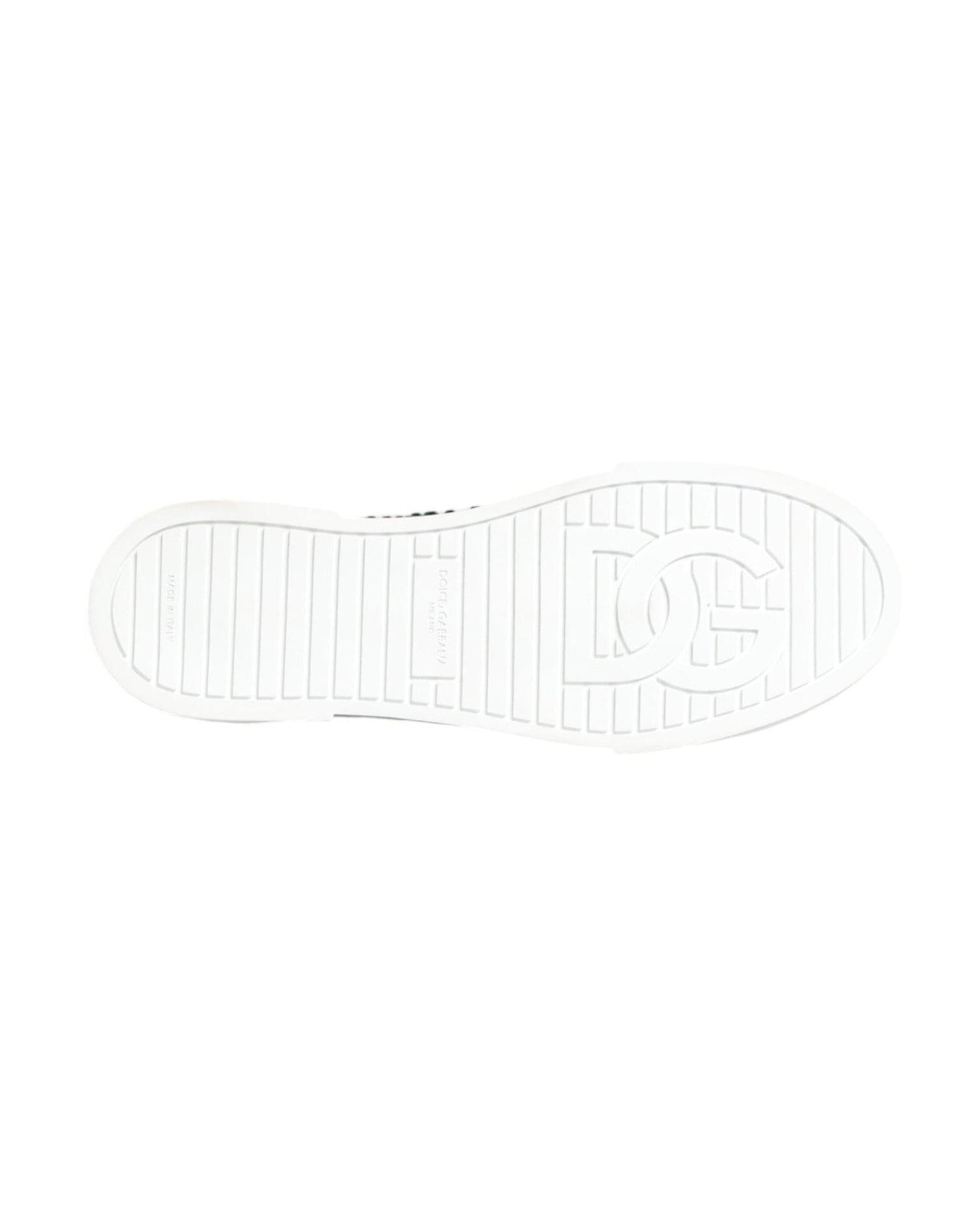 Dolce & Gabbana Green Portofino Crystal Dg Logo Sneakers Shoes Sneakers