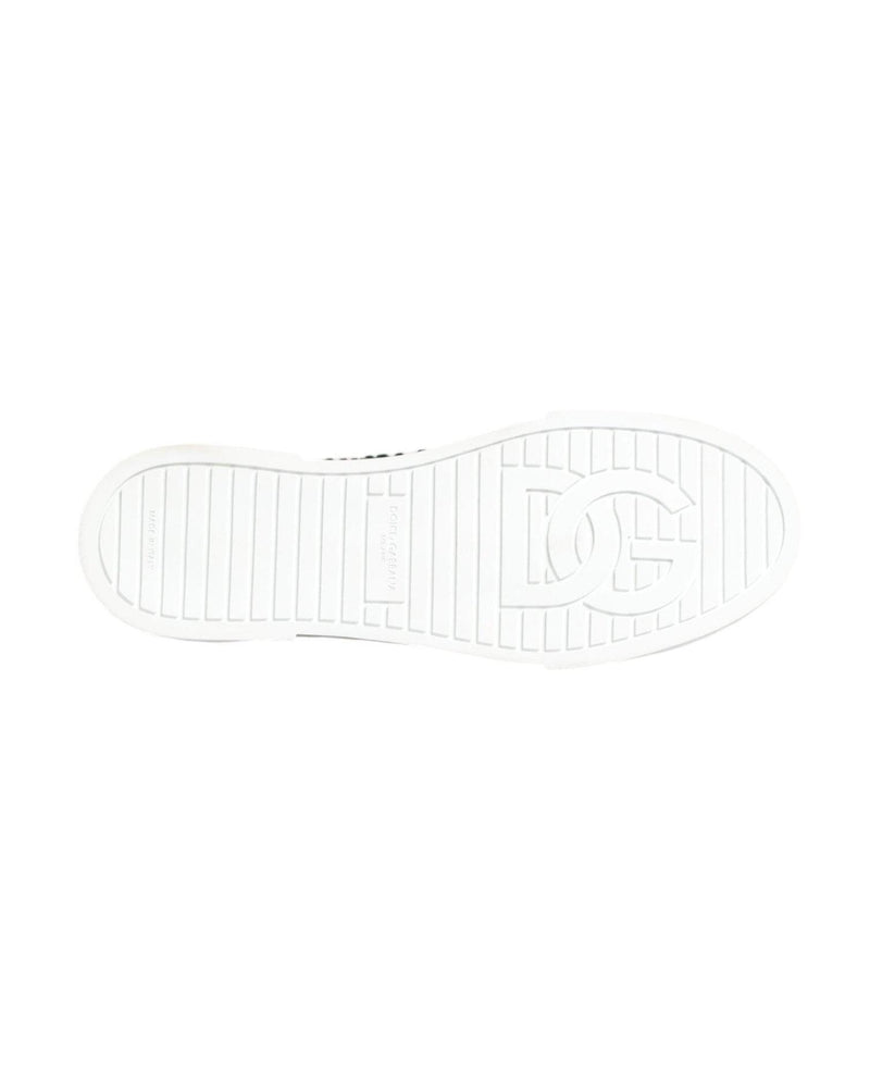 Dolce & Gabbana Green Portofino Crystal Dg Logo Sneakers Shoes Sneakers