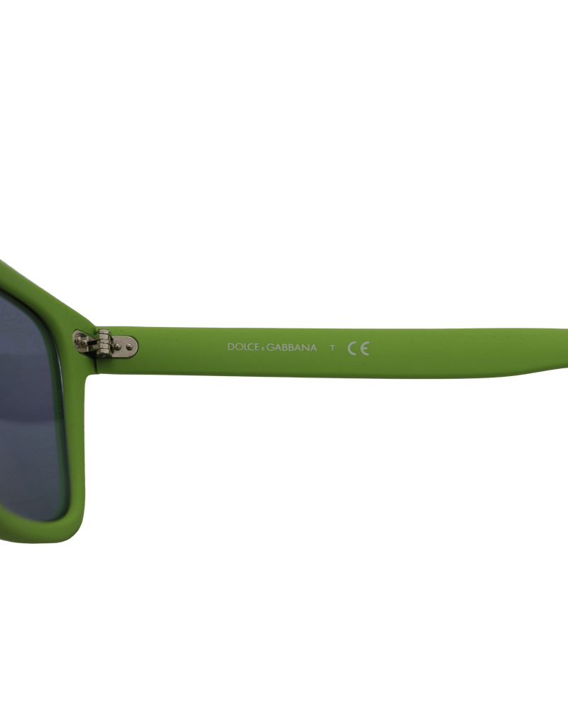 Dolce & Gabbana Green Rubber Full Rim Frame Shades Dg6095 Acid Sunglasses Glam Steals
