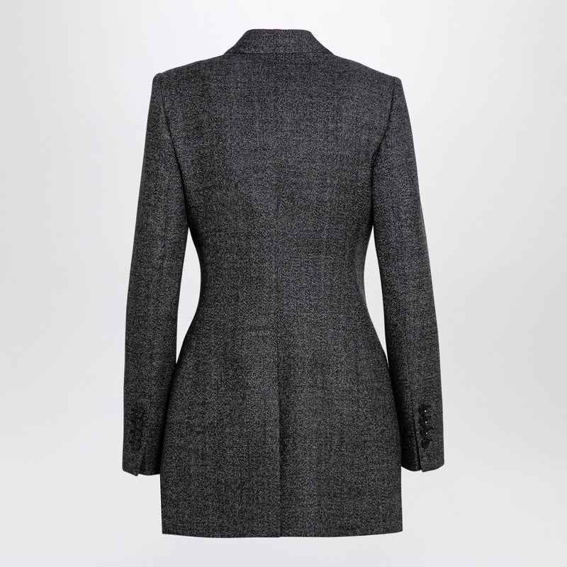 Dolce & Gabbana Grey Tweed Dolce&gabbana Anthracite Double Breasted Jacket Glam Steals