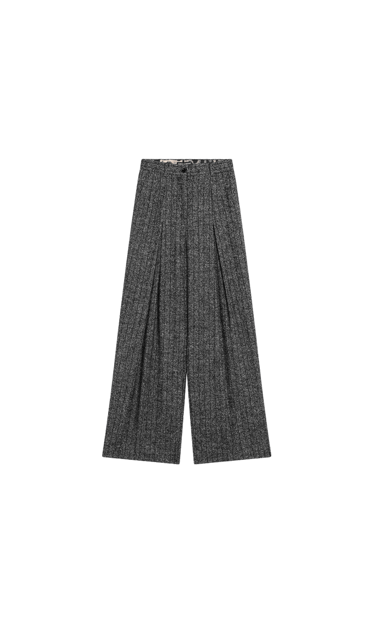 Dolce & Gabbana Grey Wide Dark Striped Trouser Glam Steals