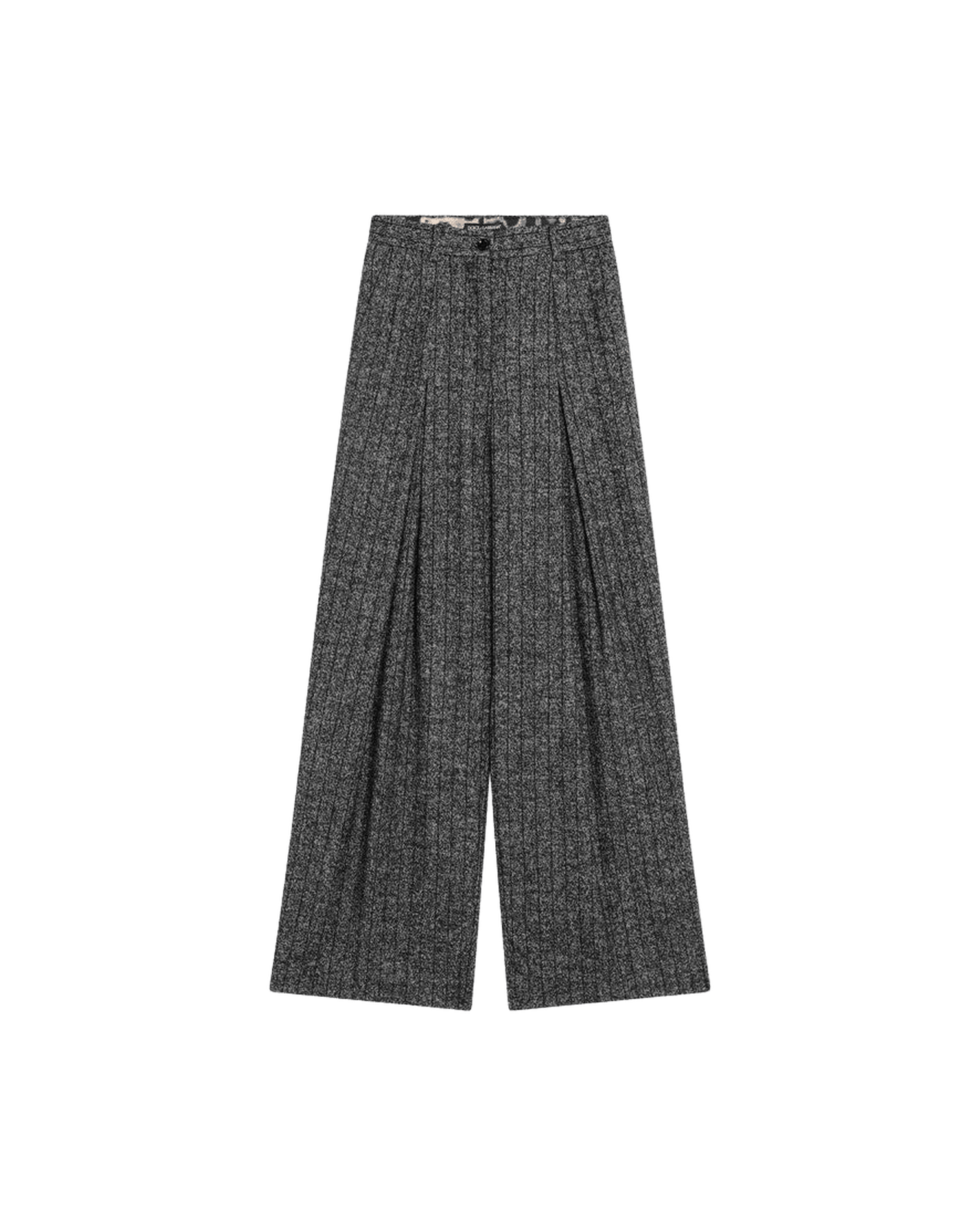 Dolce & Gabbana Grey Wide Dark Striped Trouser Glam Steals