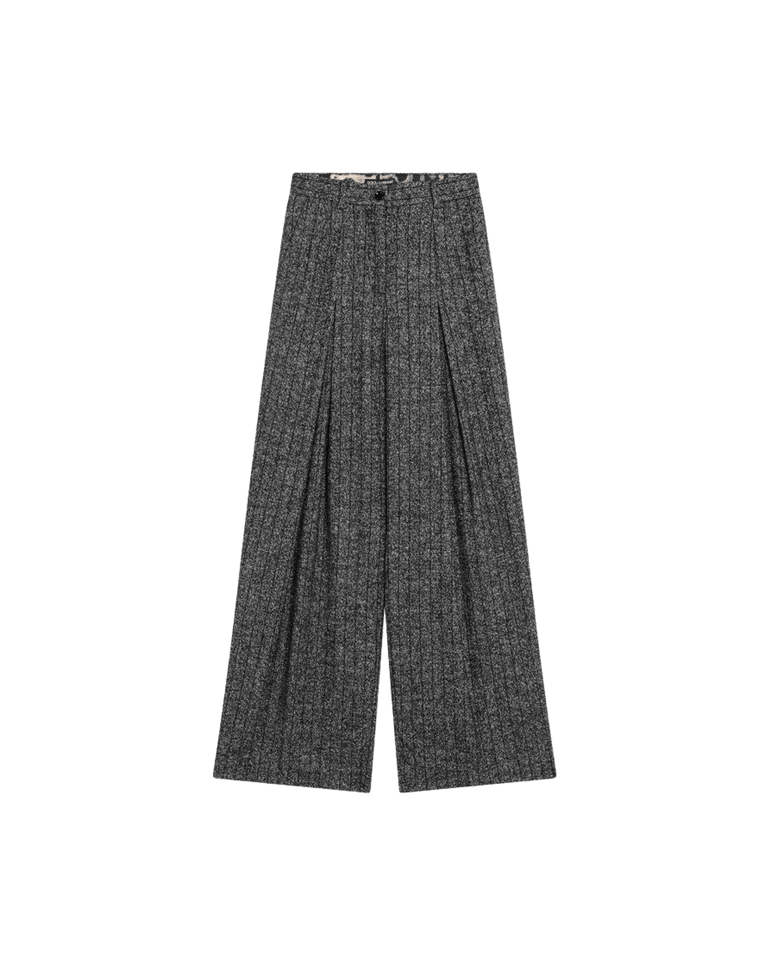 Dolce & Gabbana Grey Wide Dark Striped Trouser Glam Steals