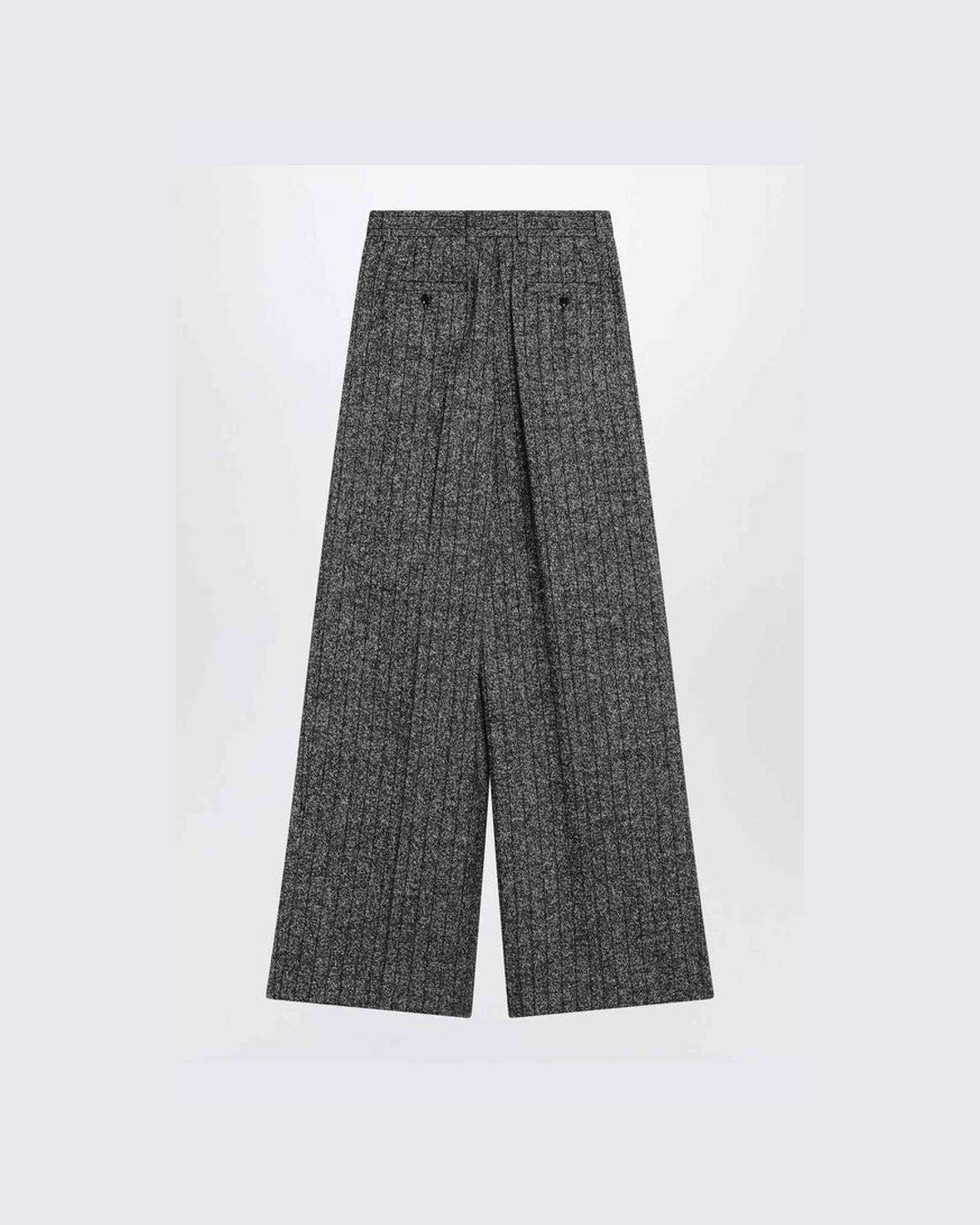Dolce & Gabbana Grey Wide Dark Striped Trouser Glam Steals