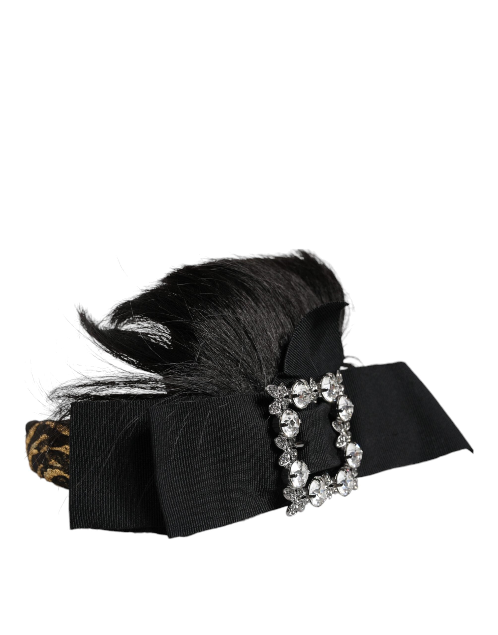 Dolce & Gabbana Hair Parrucchiera Crystal Headband Black Diadem Glam Steals