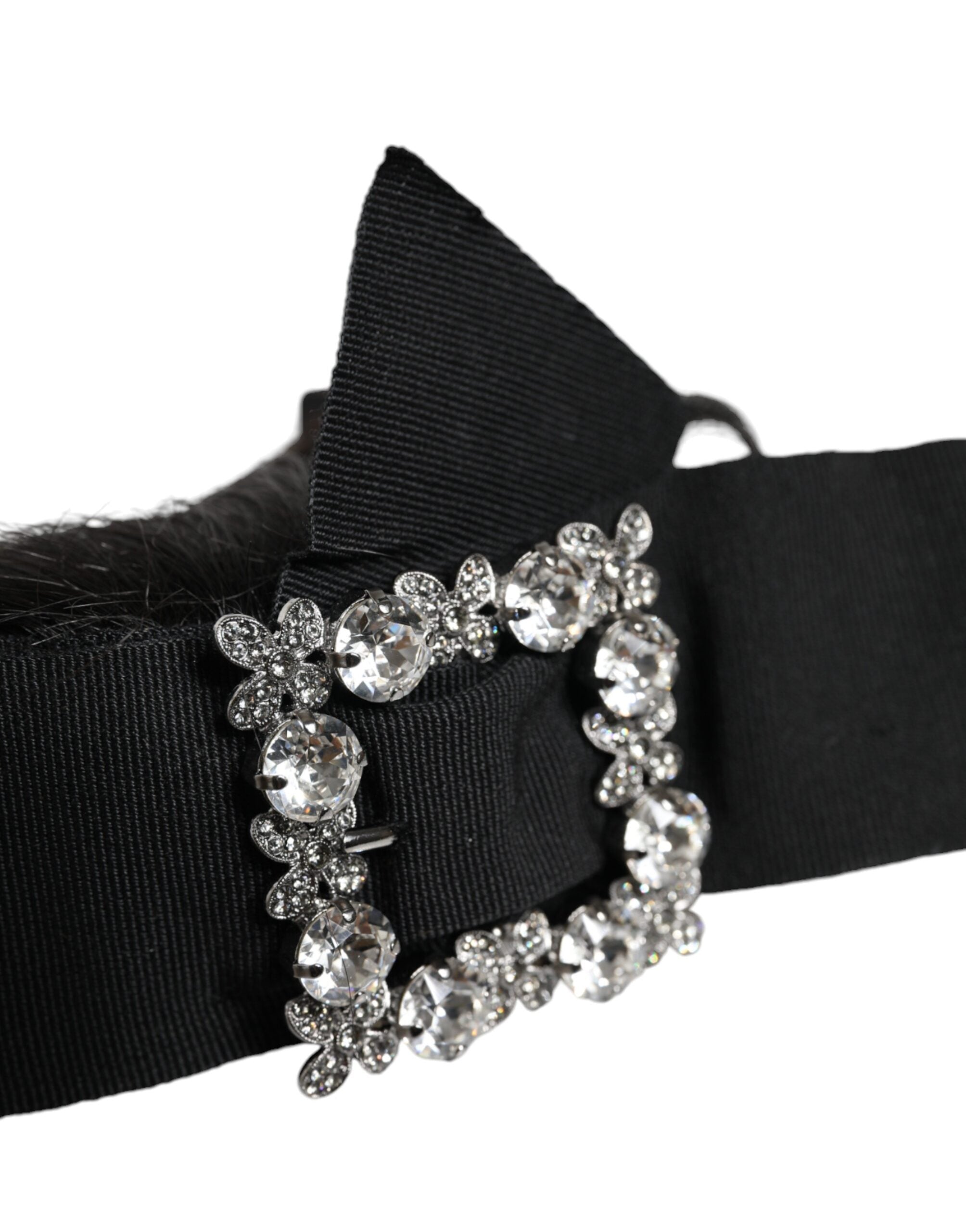Dolce & Gabbana Hair Parrucchiera Crystal Headband Black Diadem Glam Steals