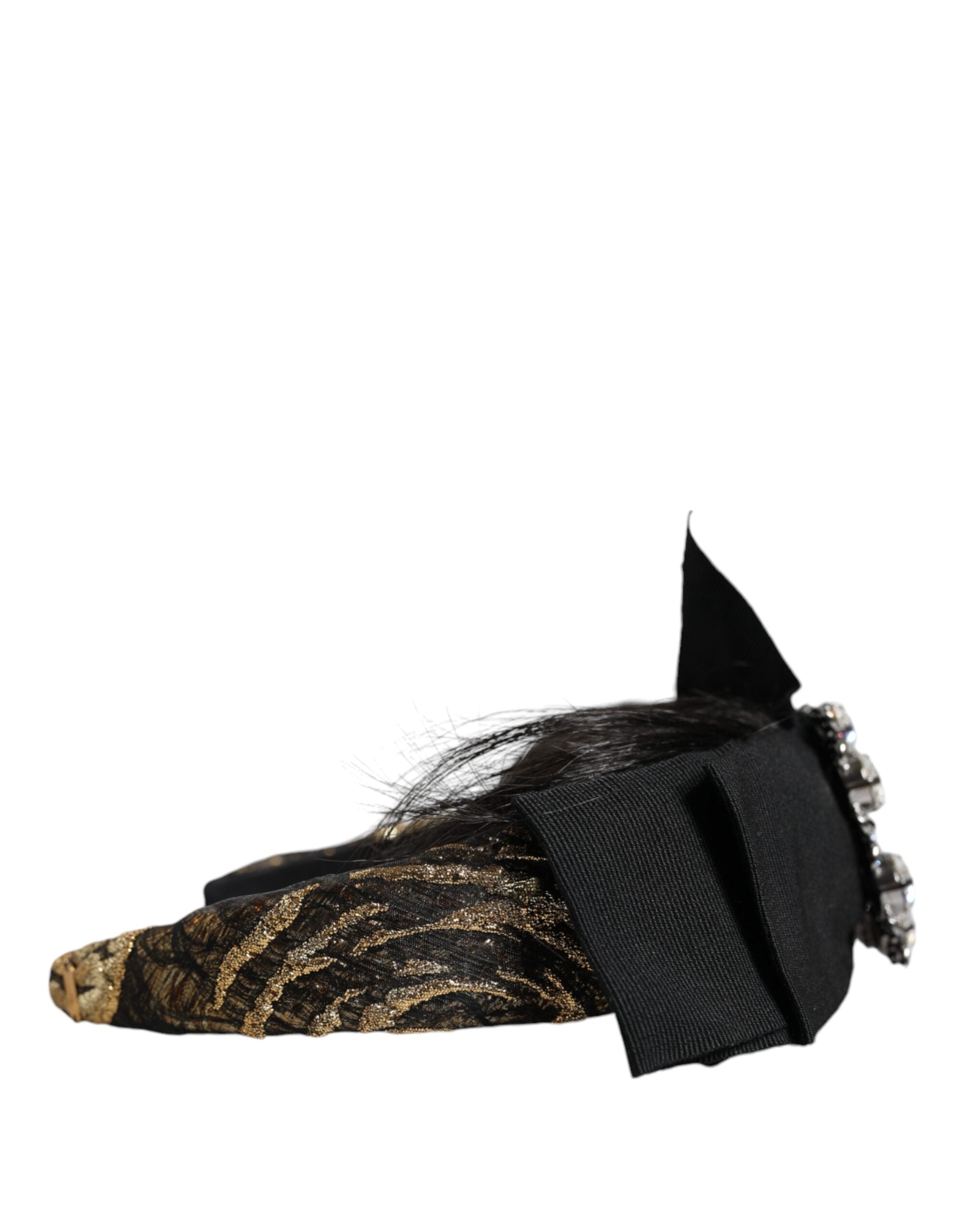 Dolce & Gabbana Hair Parrucchiera Crystal Headband Black Diadem Glam Steals