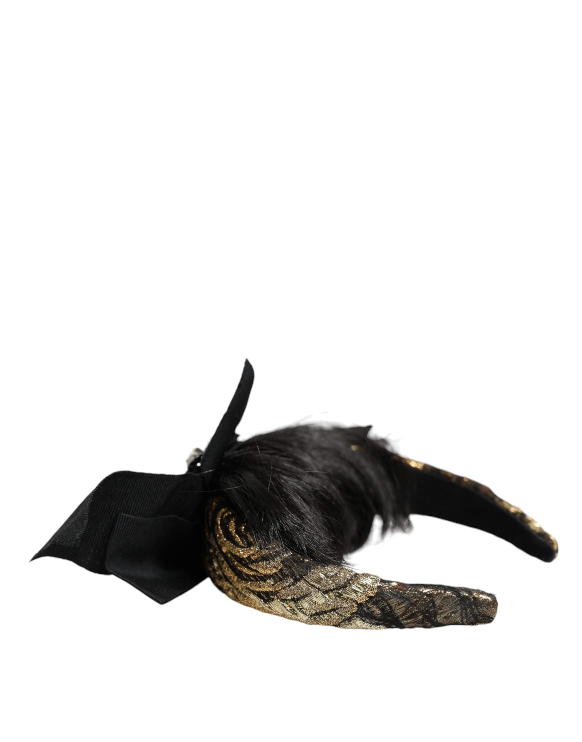 Dolce & Gabbana Hair Parrucchiera Crystal Headband Black Diadem Glam Steals