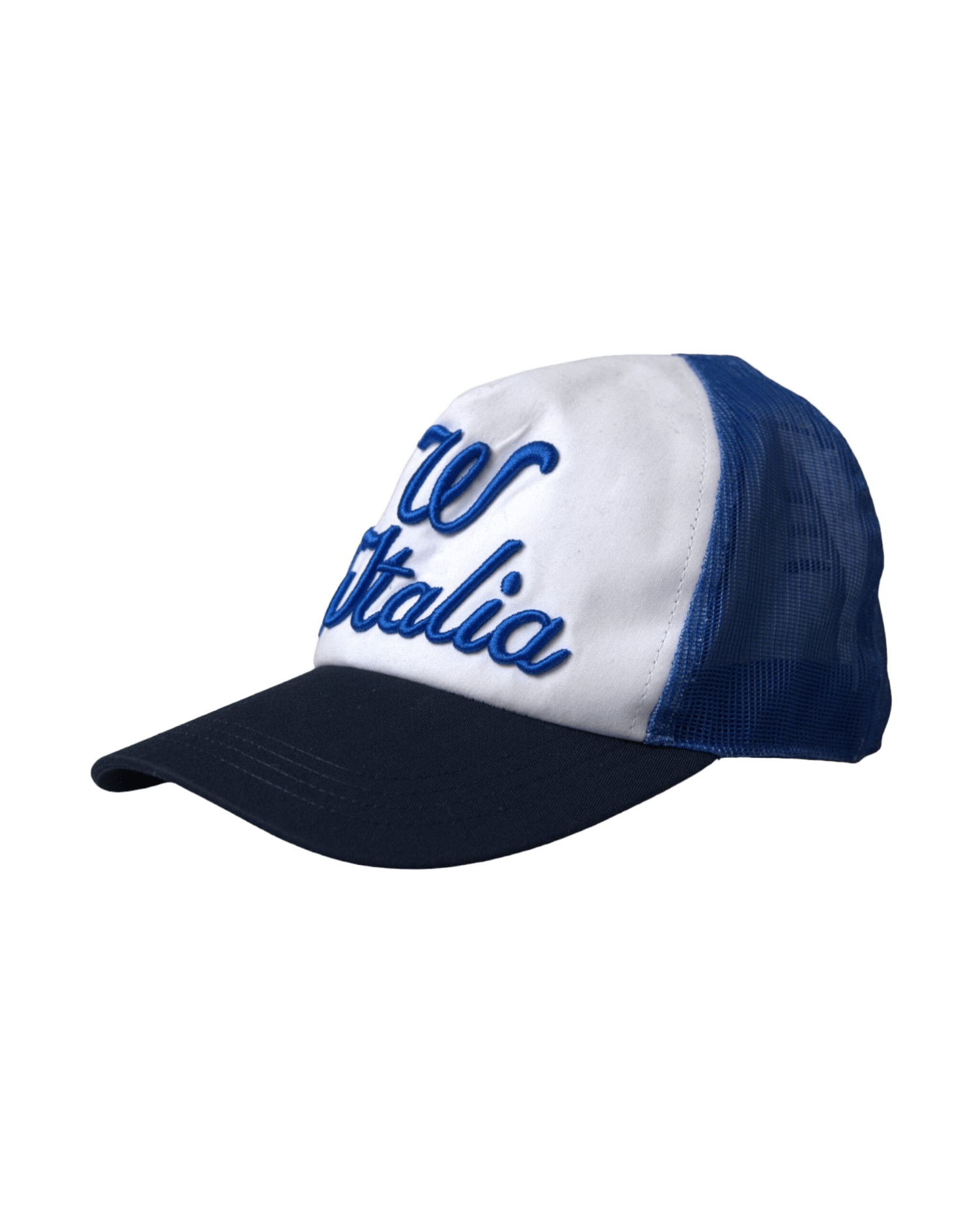 Dolce & Gabbana Italia Mesh Baseball Blue White Black Hat Glam Steals