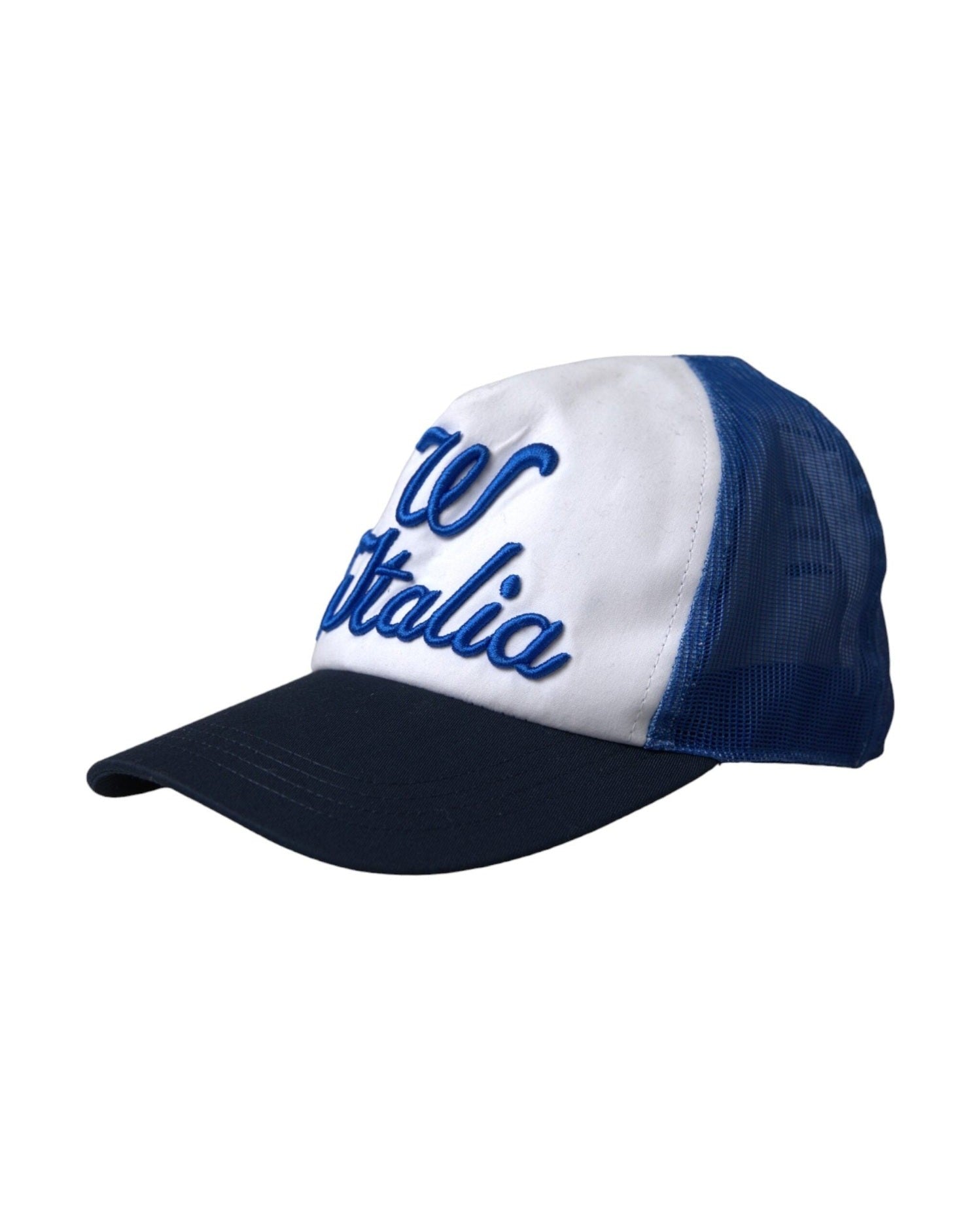 Dolce & Gabbana Italia Mesh Baseball Blue White Black Hat Glam Steals