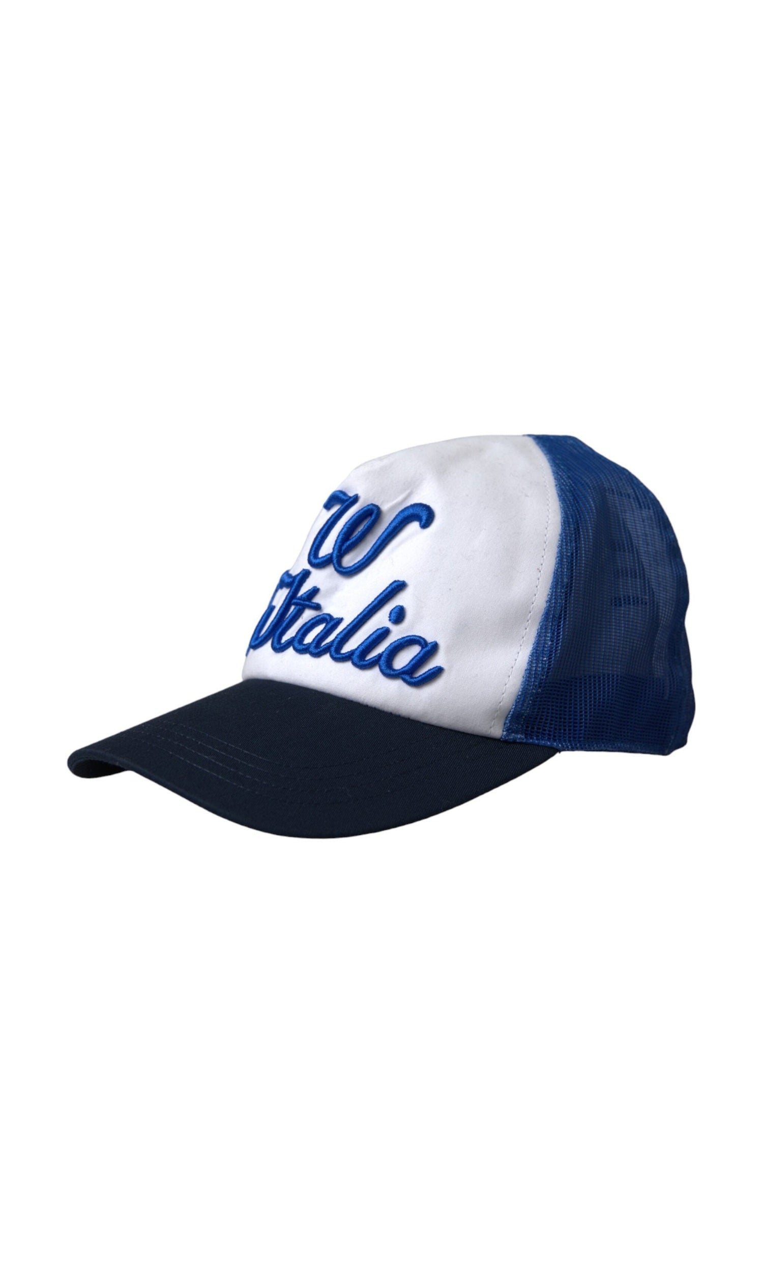 Dolce & Gabbana Italia Mesh Baseball Blue White Black Hat Glam Steals