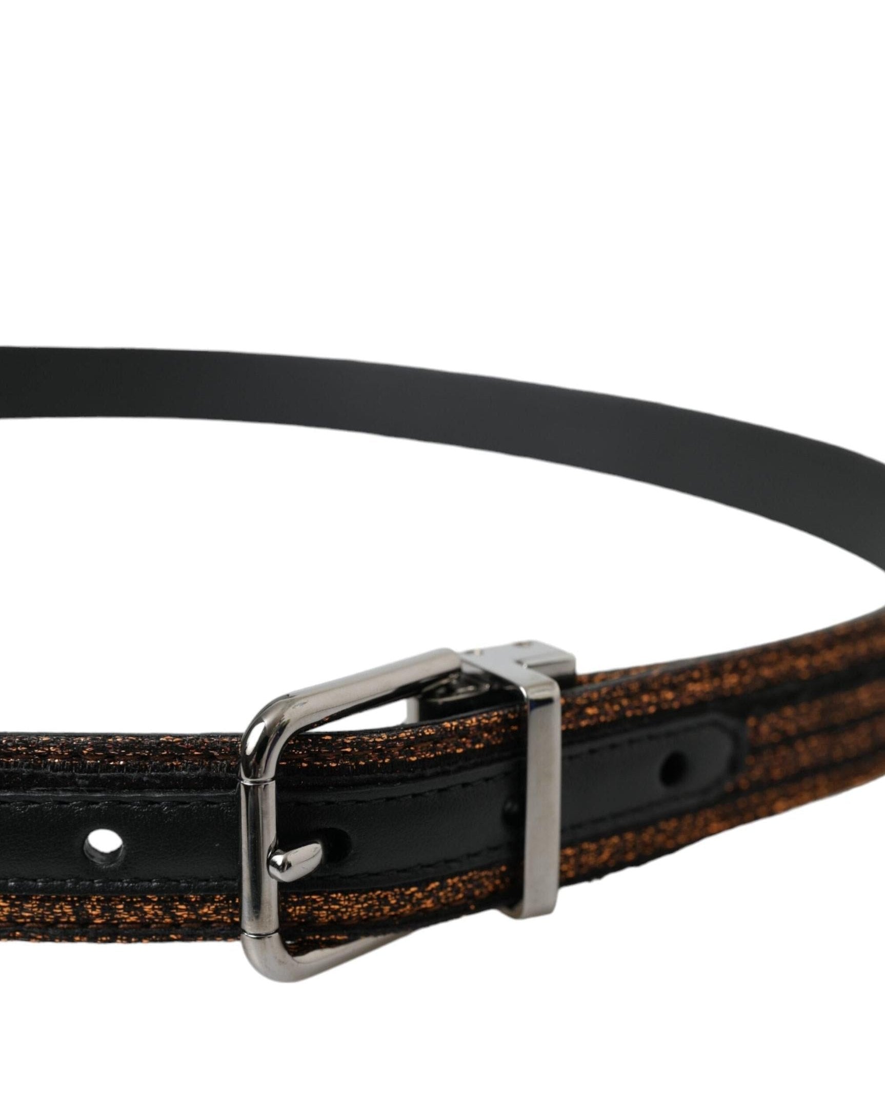 Dolce & Gabbana Jacquard Stripes Metal Buckle Belt Belts