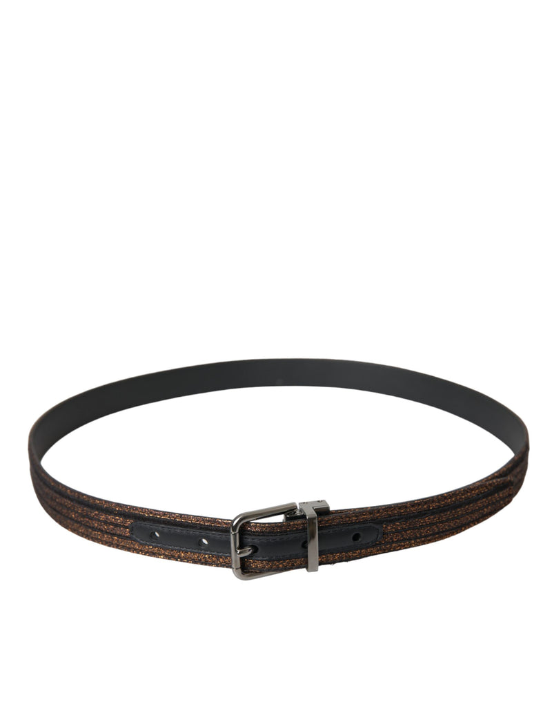 Dolce & Gabbana Jacquard Stripes Metal Buckle Belt Glam Steals