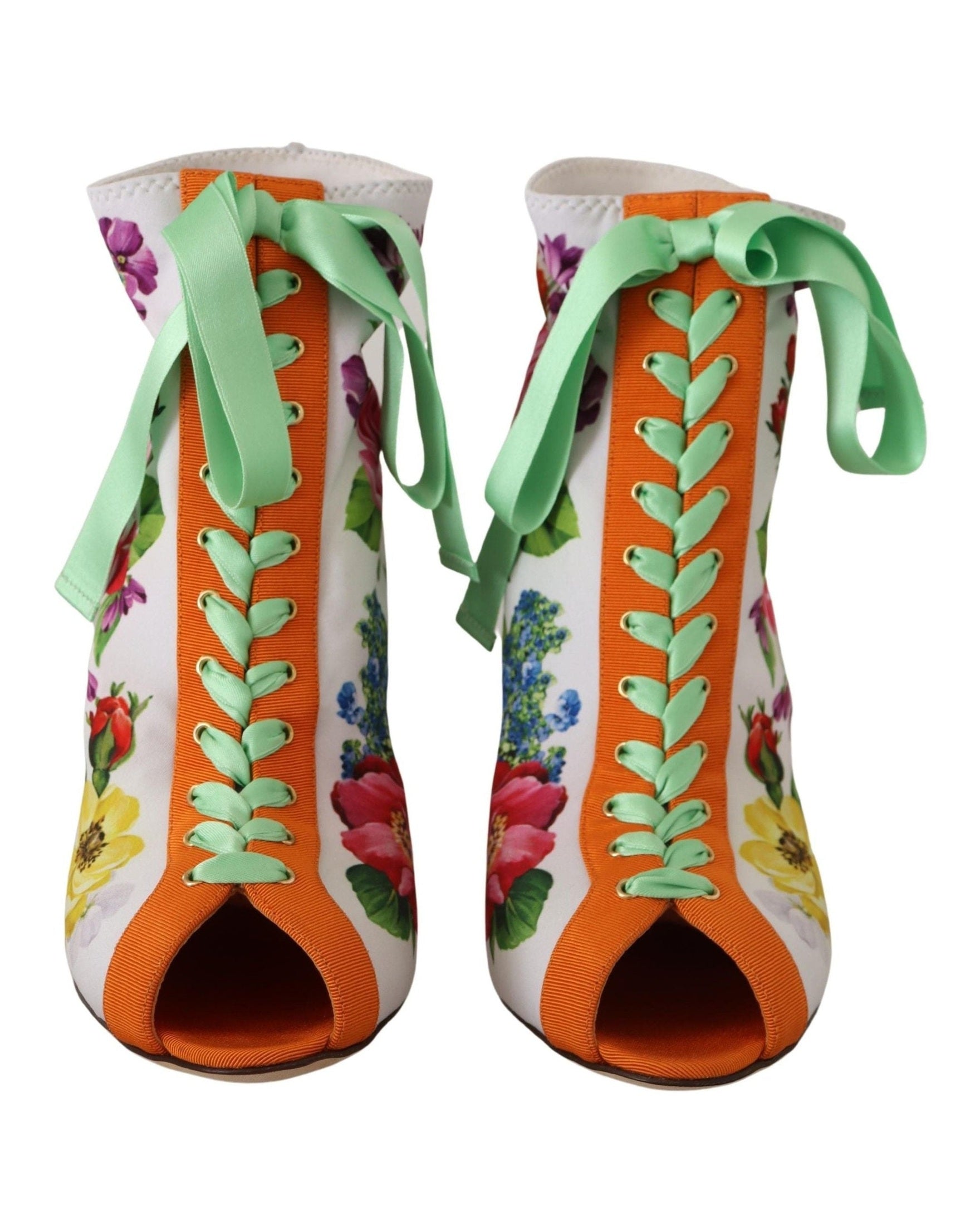 Dolce & Gabbana Jersey Stretch Boots Open Toes Heels Heels