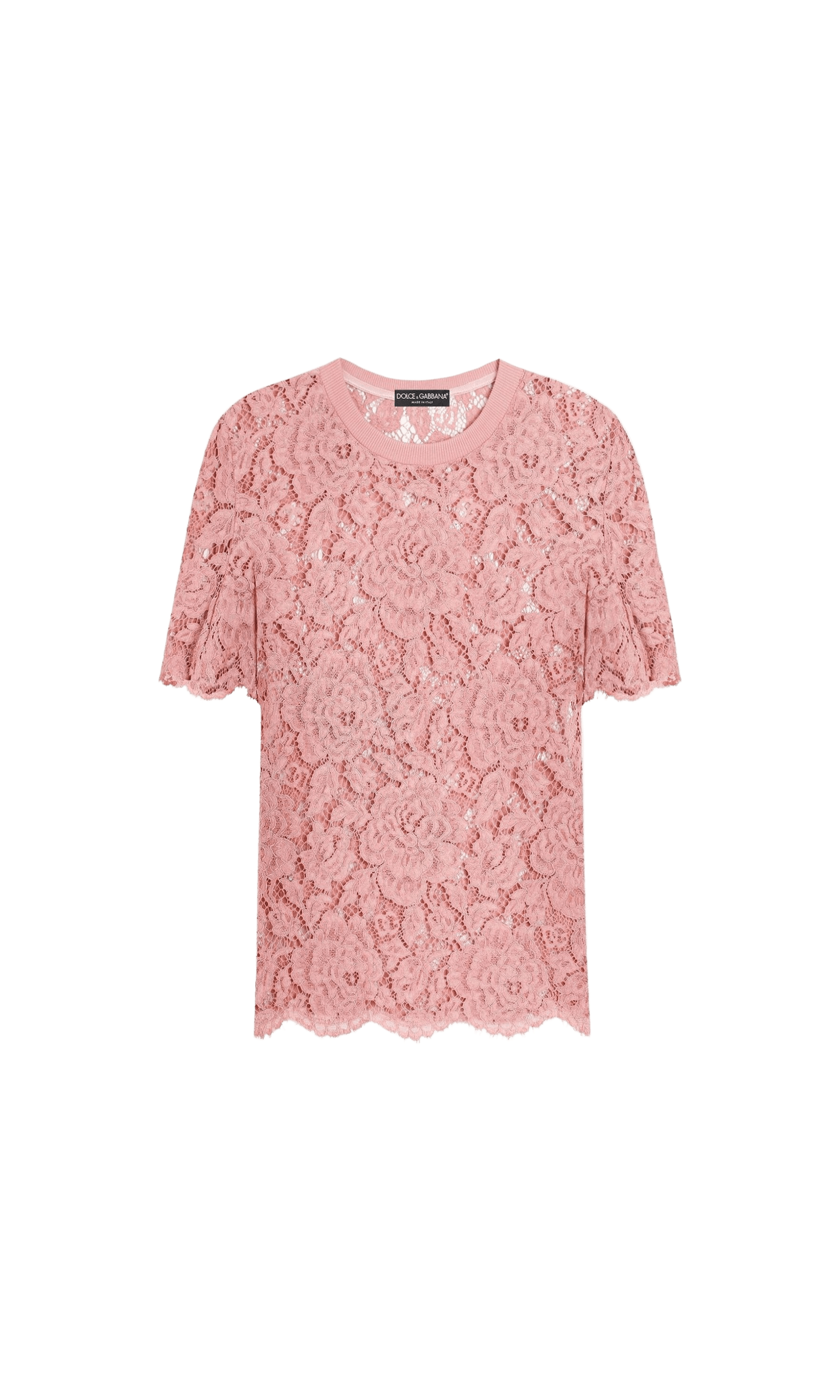 Dolce & Gabbana Lace Corded Short Sleeved T-shirt Glam Steals