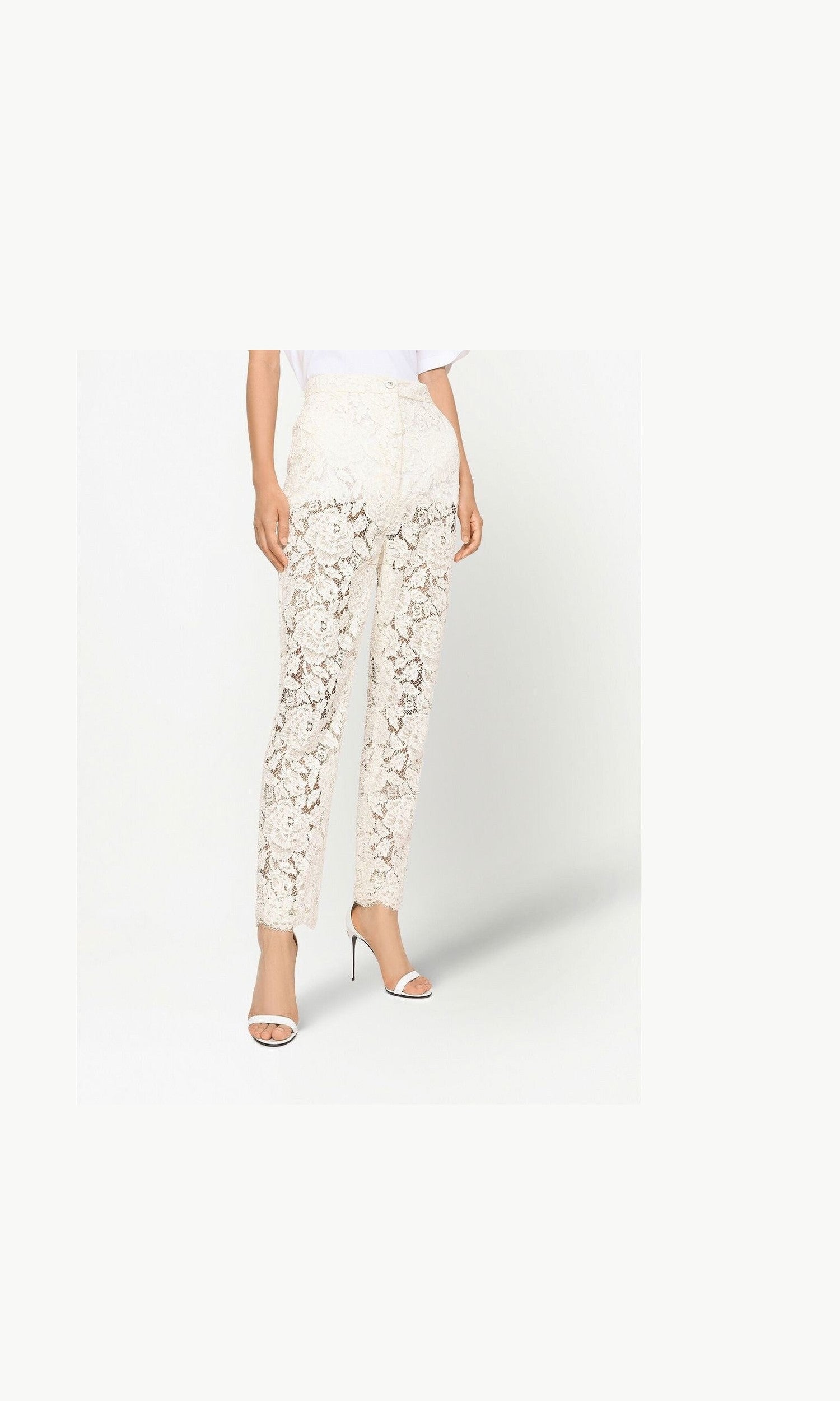 Dolce & Gabbana Lace Floral Trouser Glam Steals