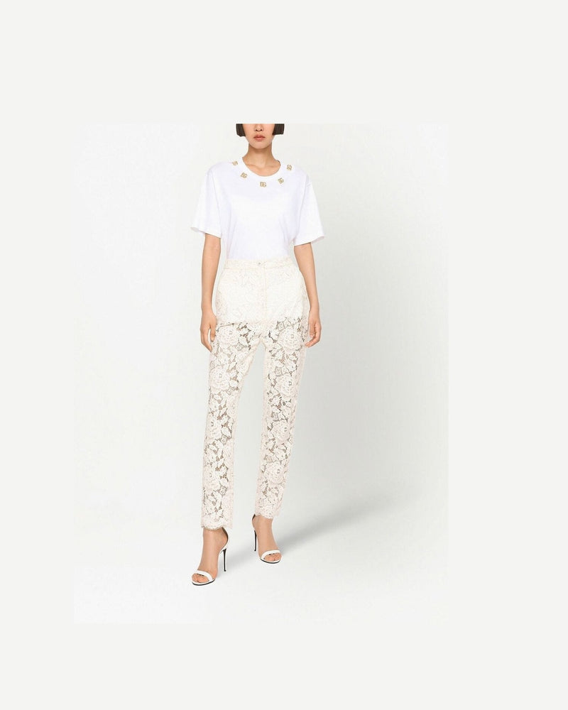 Dolce & Gabbana Lace Floral Trouser Glam Steals