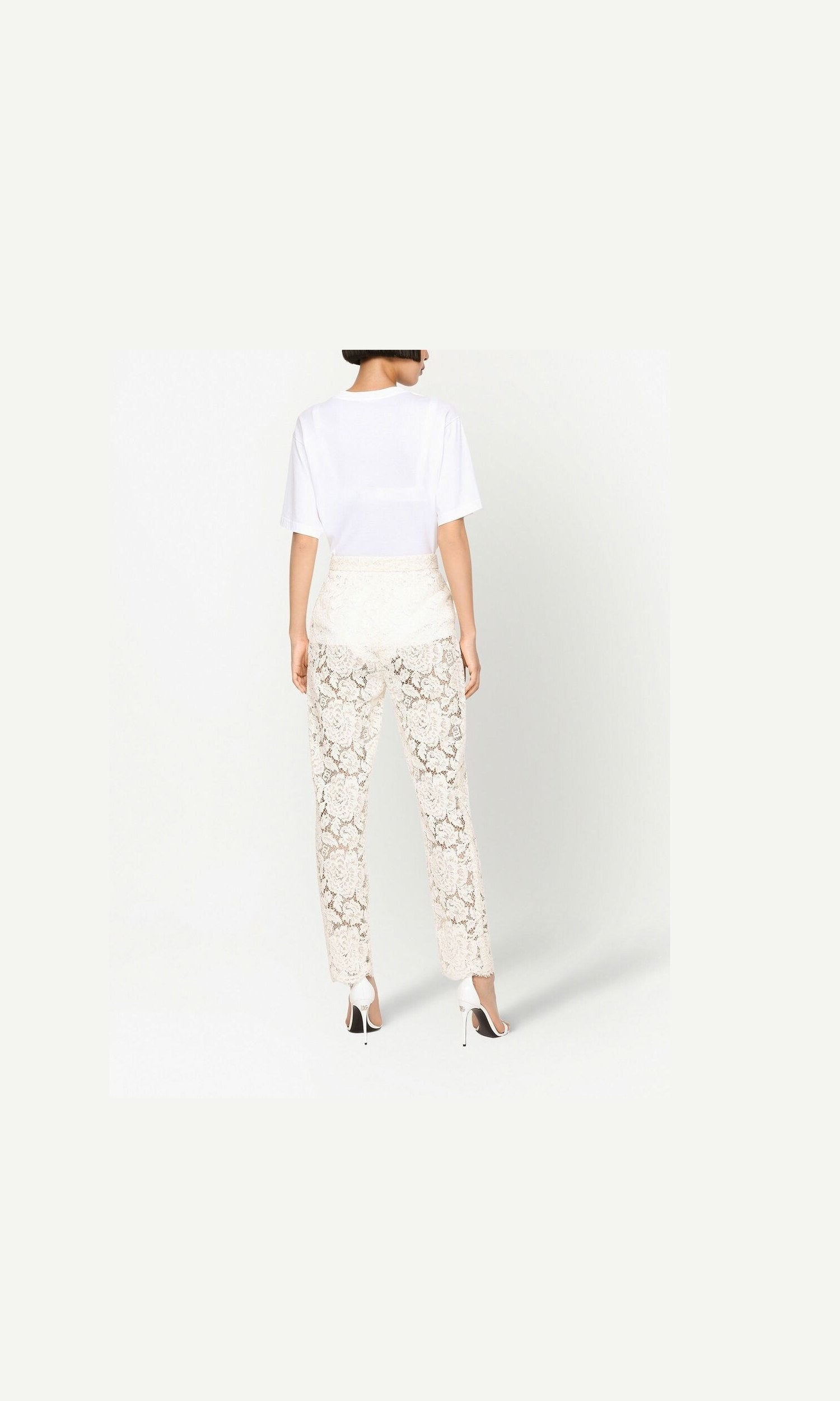 Dolce & Gabbana Lace Floral Trouser Glam Steals