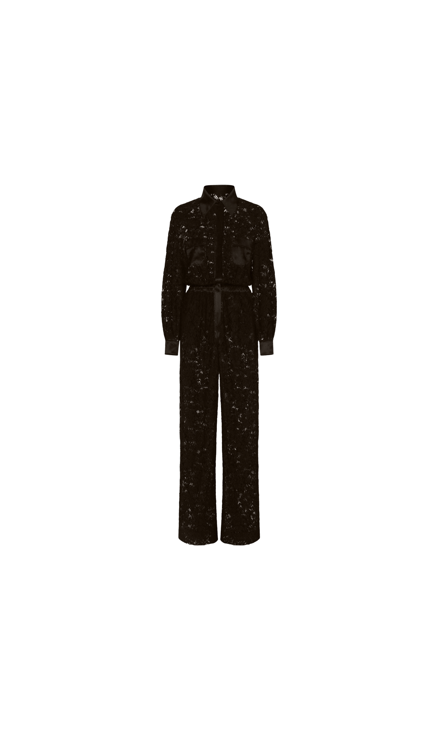 Dolce & Gabbana Lace Trim Long Sleeve Jumpsuit Glam Steals