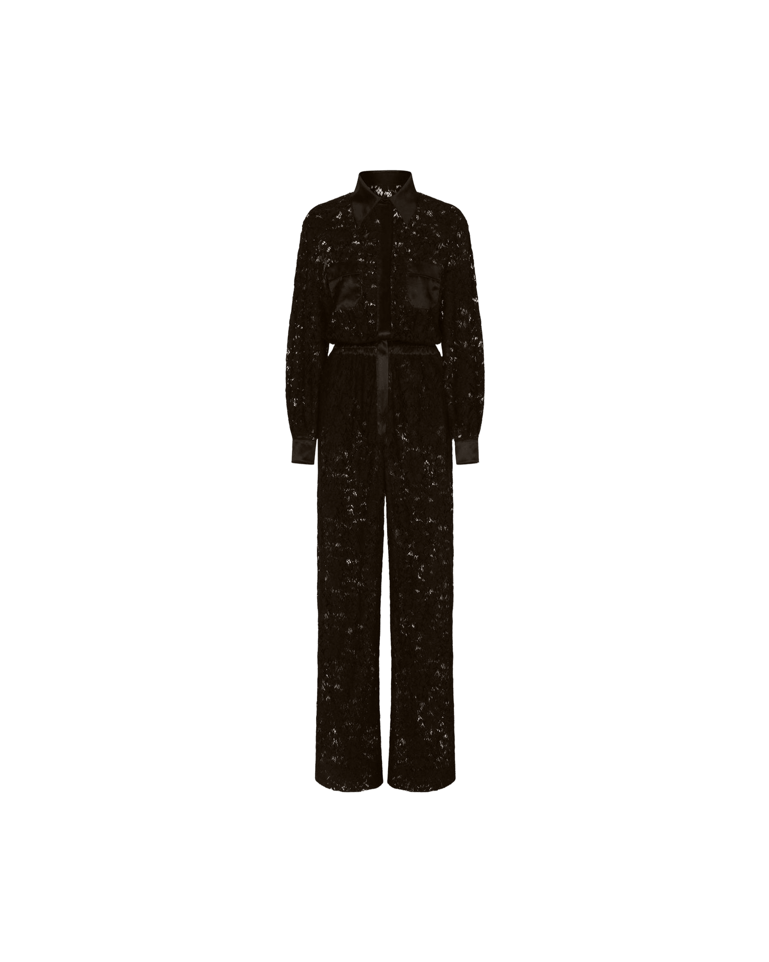 Dolce & Gabbana Lace Trim Long Sleeve Jumpsuit Glam Steals