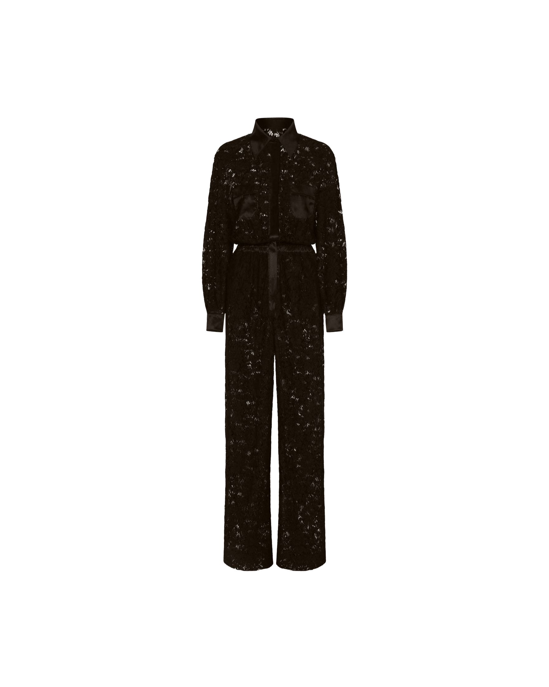 Dolce & Gabbana Lace Trim Long Sleeve Jumpsuit Glam Steals