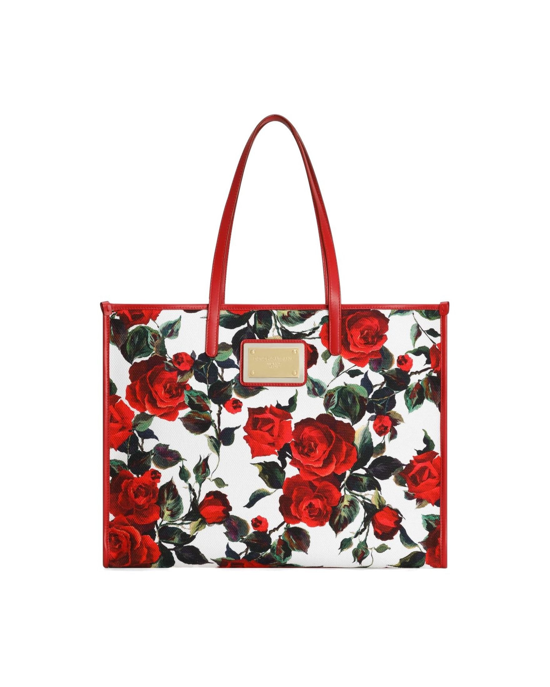 Dolce & Gabbana Large Rose Print Shoulder Bag Glam Steals