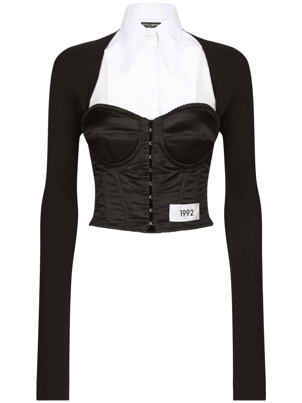 Dolce & Gabbana Layered Shirt Corset Top Glam Steals