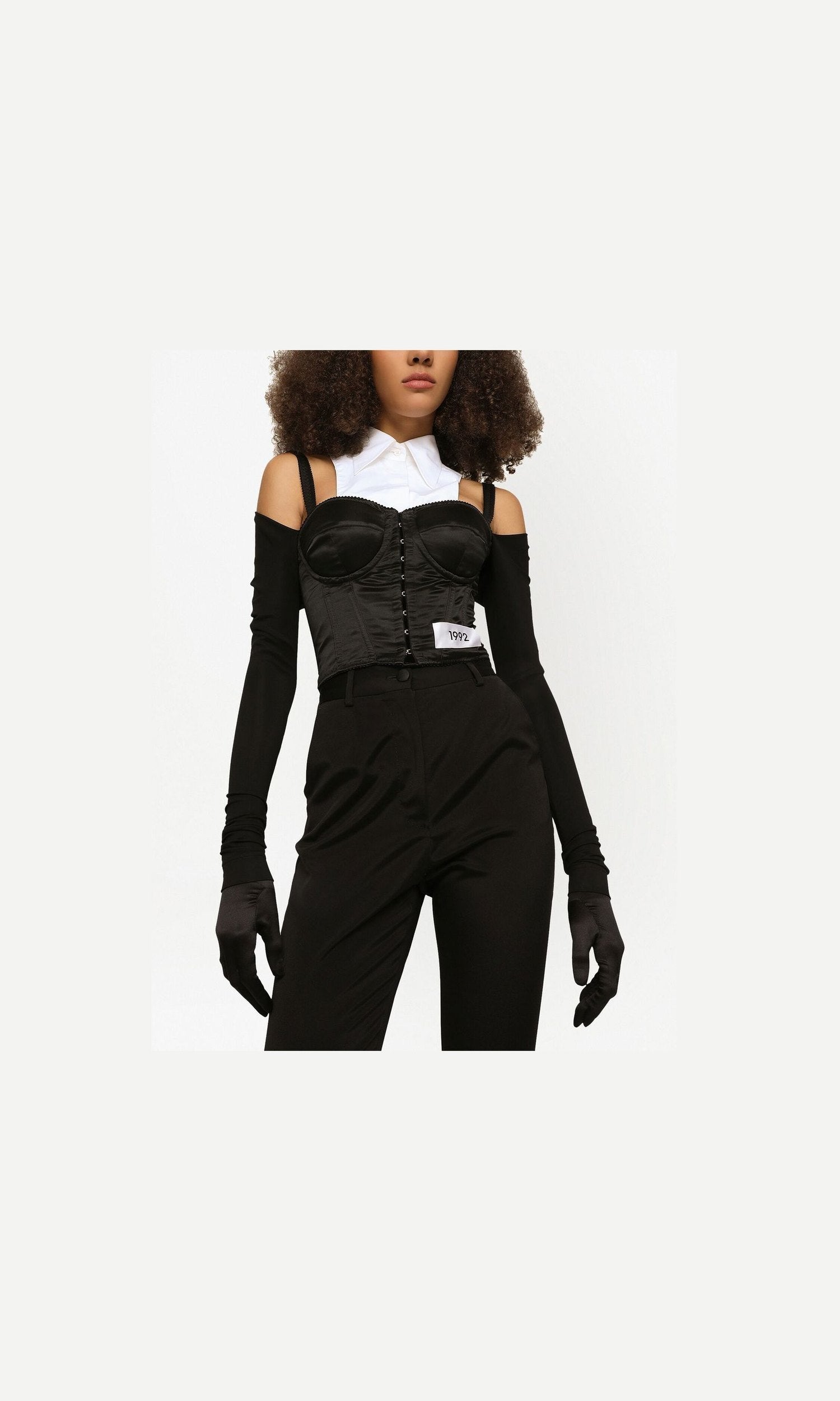 Dolce & Gabbana Layered Shirt Corset Top Glam Steals